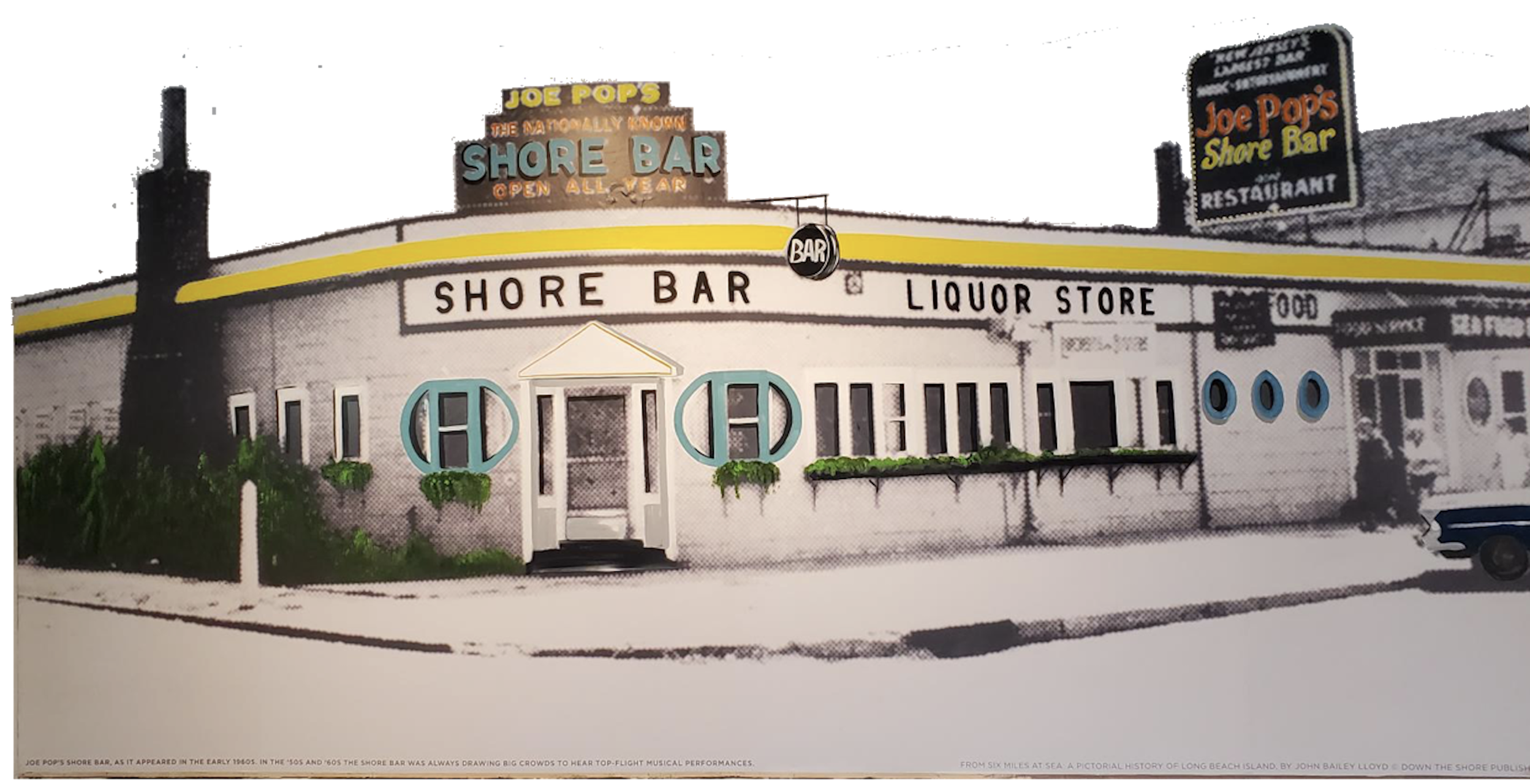 Rocks glass with 1950 photo of Joe Pops, Ship Bottom, NJ product thumbnail image Rocks glass with 1950 photo of Joe Pops, Ship Bottom, NJ product thumbnail image