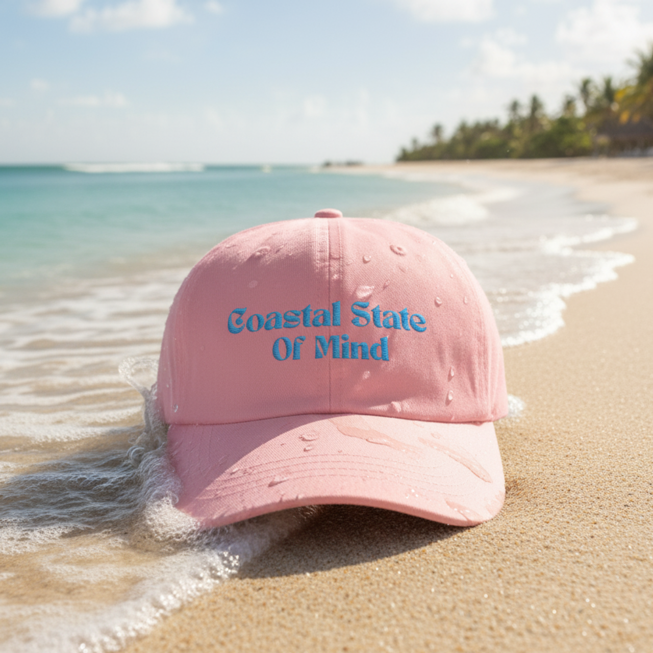 Coastal State of Mind Embroidered Dad Hat | Beach-Inspired Minimalist Cap product thumbnail image Coastal State of Mind Embroidered Dad Hat | Beach-Inspired Minimalist Cap product thumbnail image