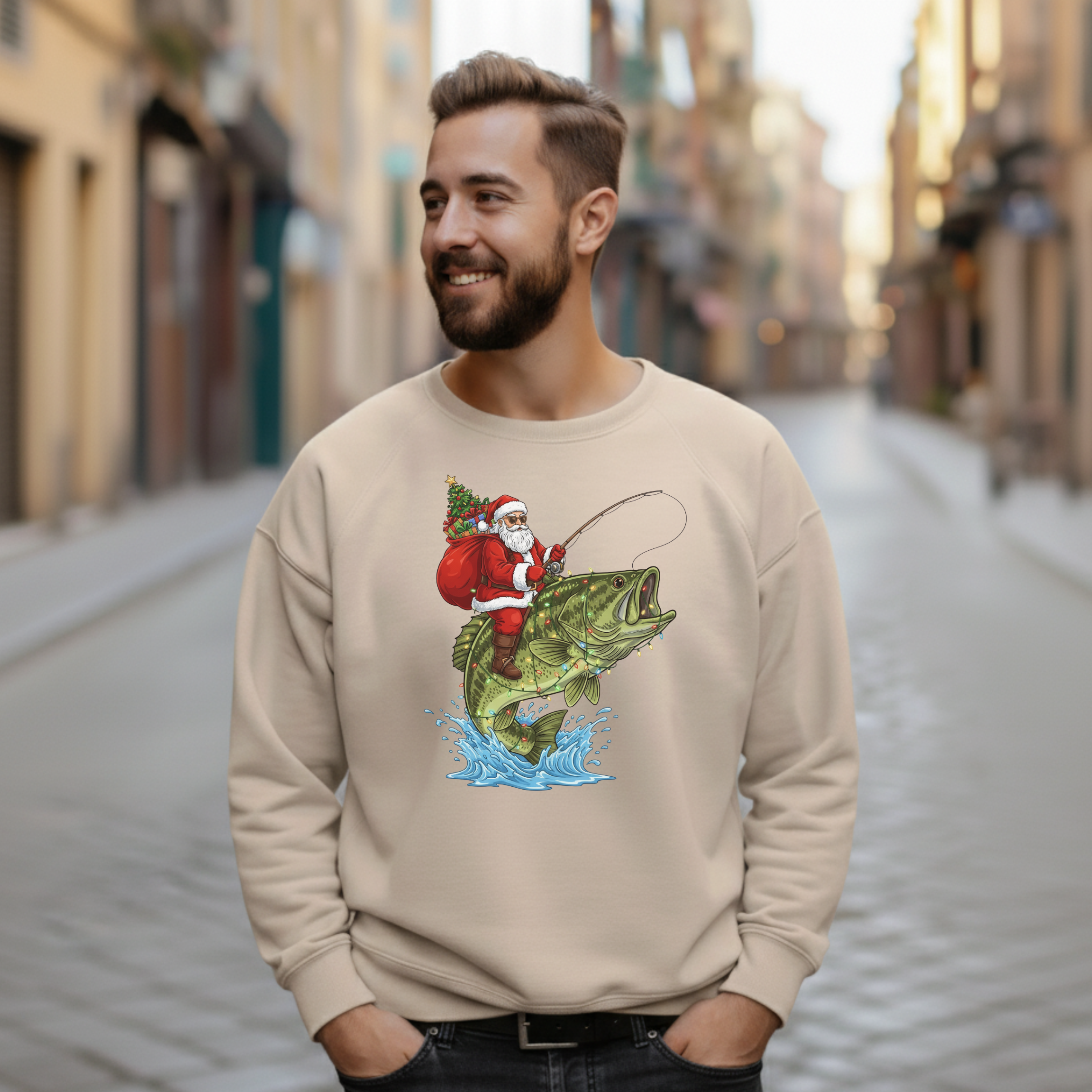 Merry Bassmas Christmas Sweatshirt product thumbnail image Merry Bassmas Christmas Sweatshirt product thumbnail image