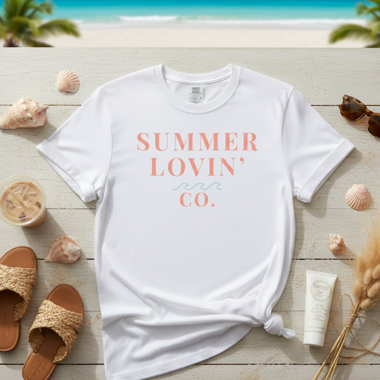 Summer Lovin’ Co. Coastal T-Shirt | Beachy Minimalist Graphic Tee product thumbnail image Summer Lovin’ Co. Coastal T-Shirt | Beachy Minimalist Graphic Tee product thumbnail image