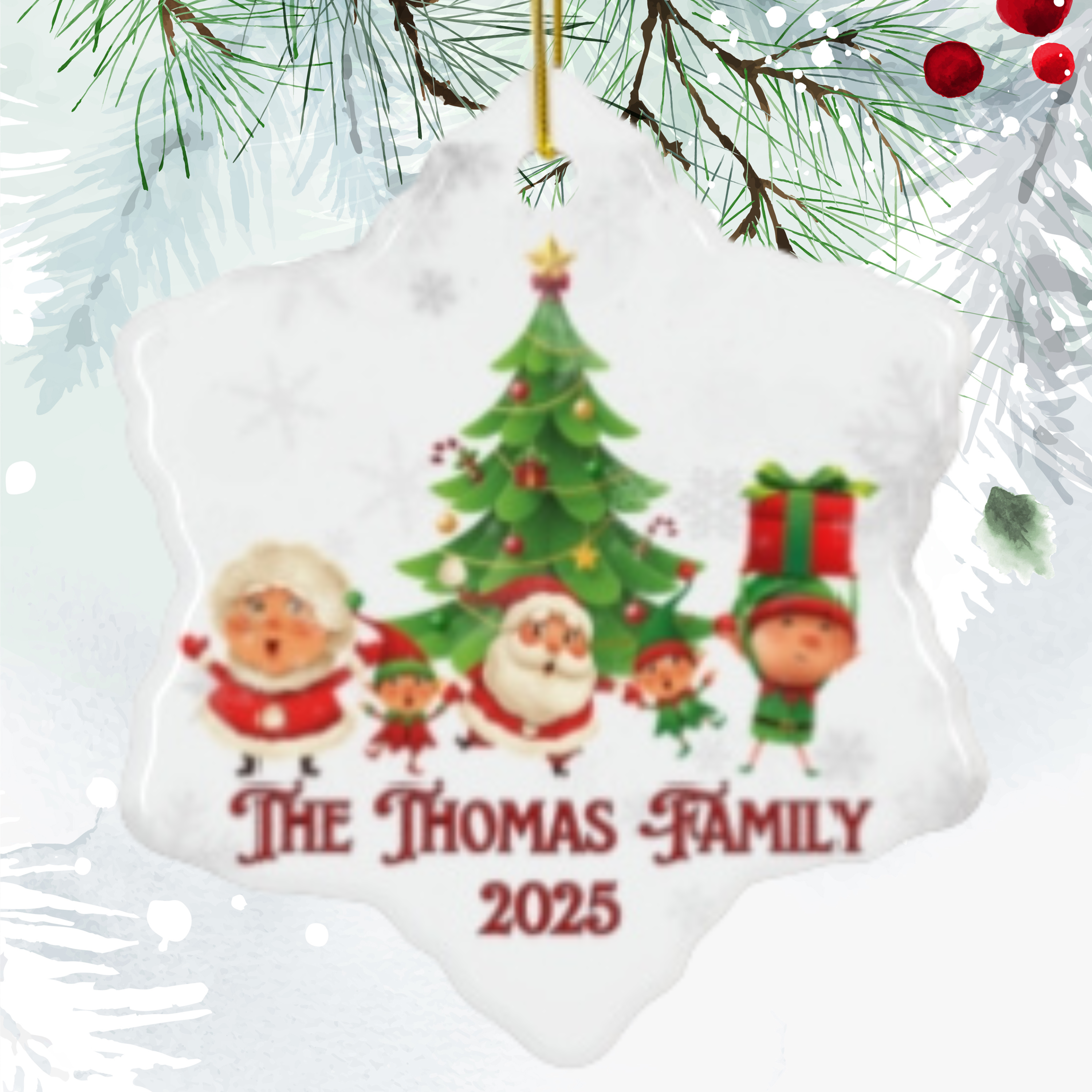 Personalized  Christmas Ornament - Perfect Holiday Gift, Keepsake Decoration, Christmas Celebration, Unique Tree Decor, Family [...]