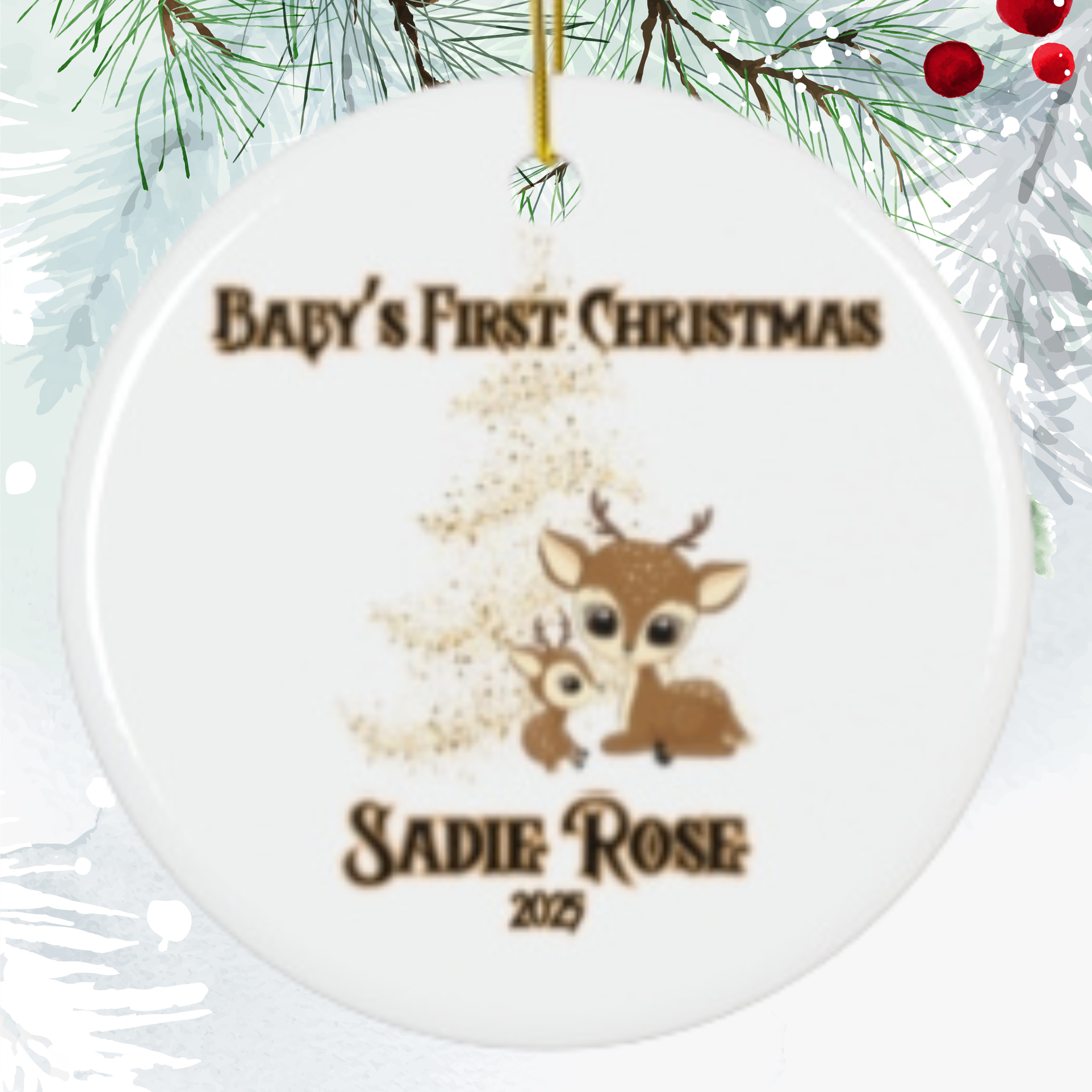 Personalized Baby's First Christmas, Christmas Ornament - Perfect Holiday Gift, Keepsake Decoration, First Christmas Celebration, Unique Tree Decor, Family [...]
