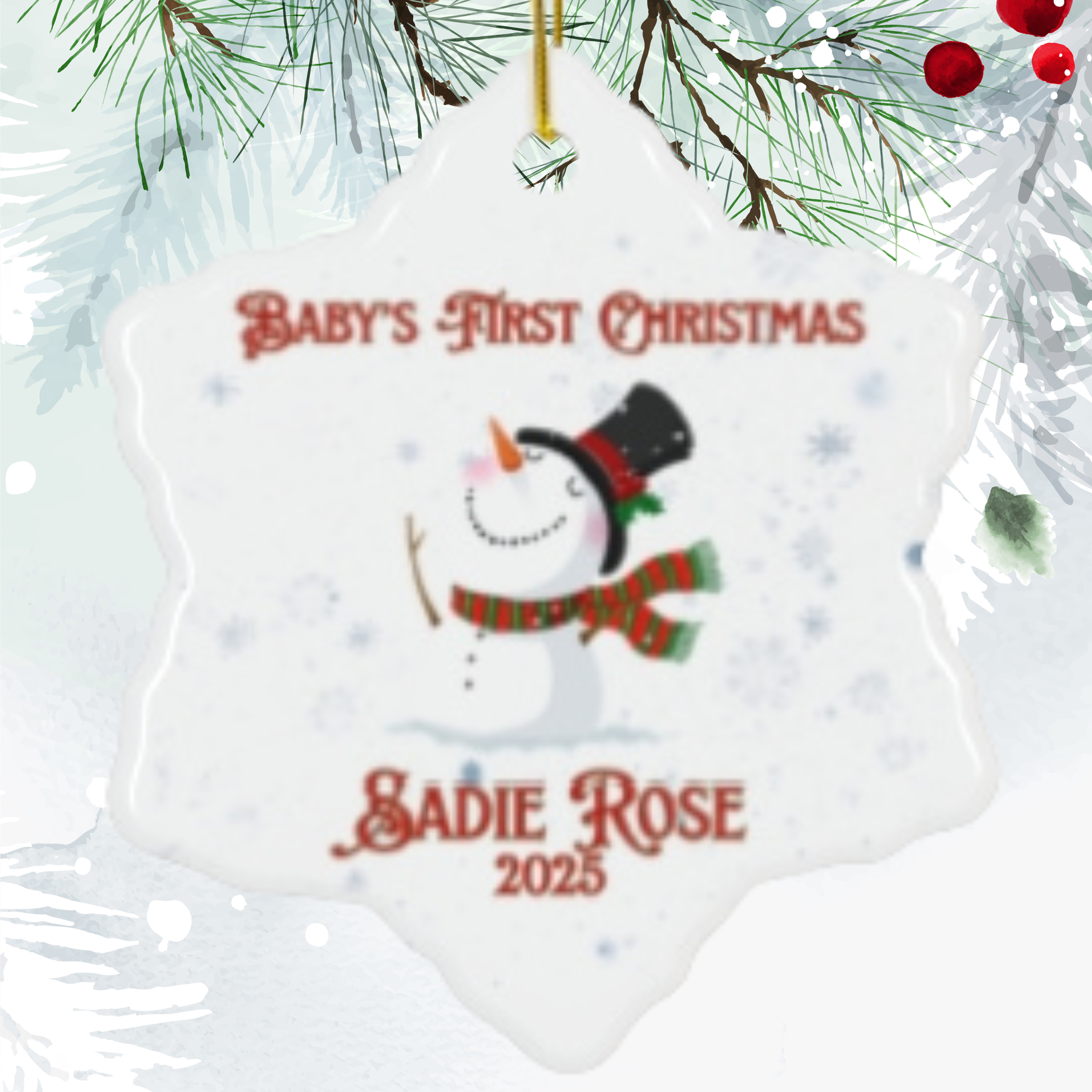 Personalized Baby's First Christmas, Christmas Ornament - Perfect Holiday Gift, Keepsake Decoration, First Christmas Celebration, Unique Tree Decor, Family [...]