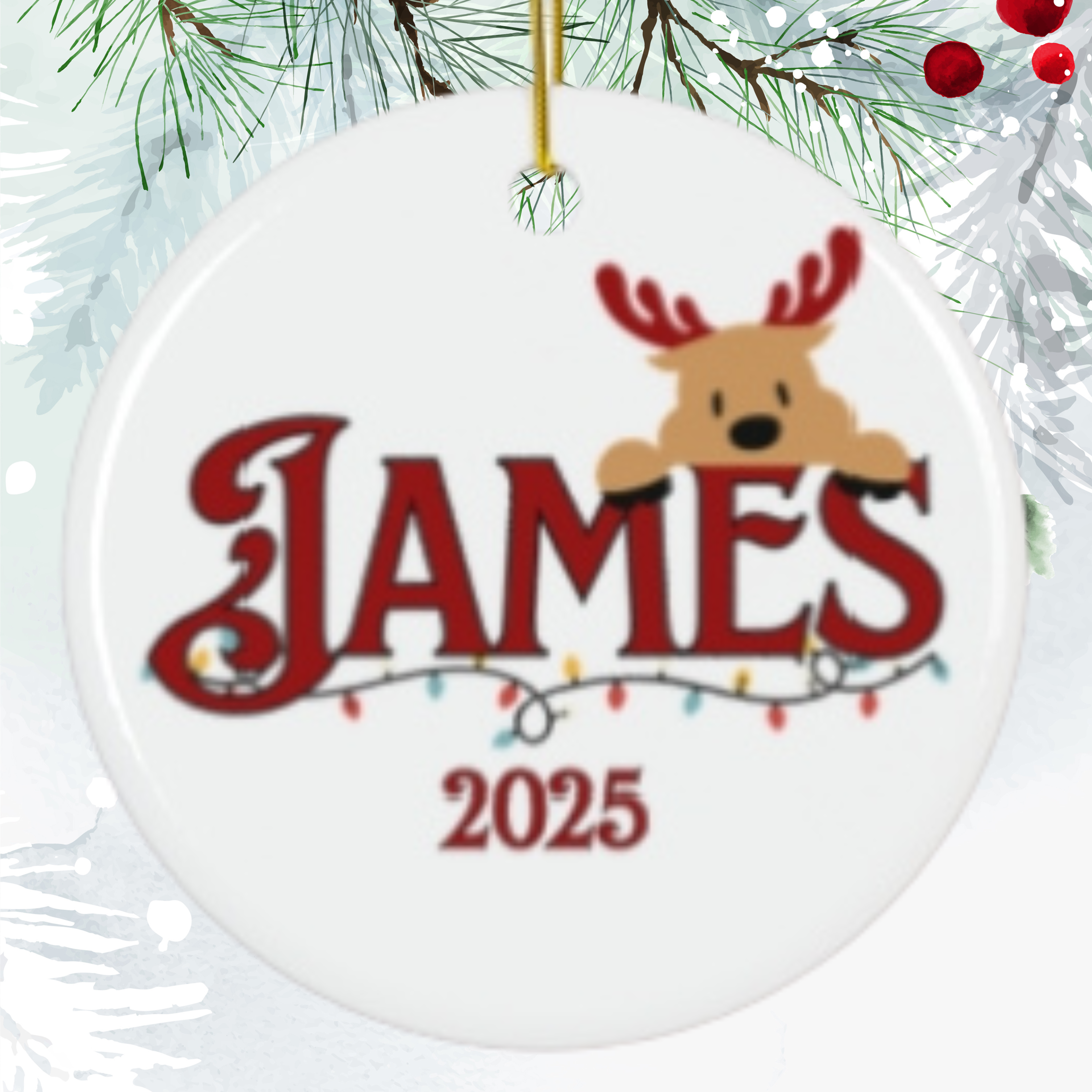 Personalized Baby's First Christmas, Christmas Ornament - Perfect Holiday Gift, Keepsake Decoration, First Christmas Celebration, Unique Tree Decor, Family [...] product thumbnail image