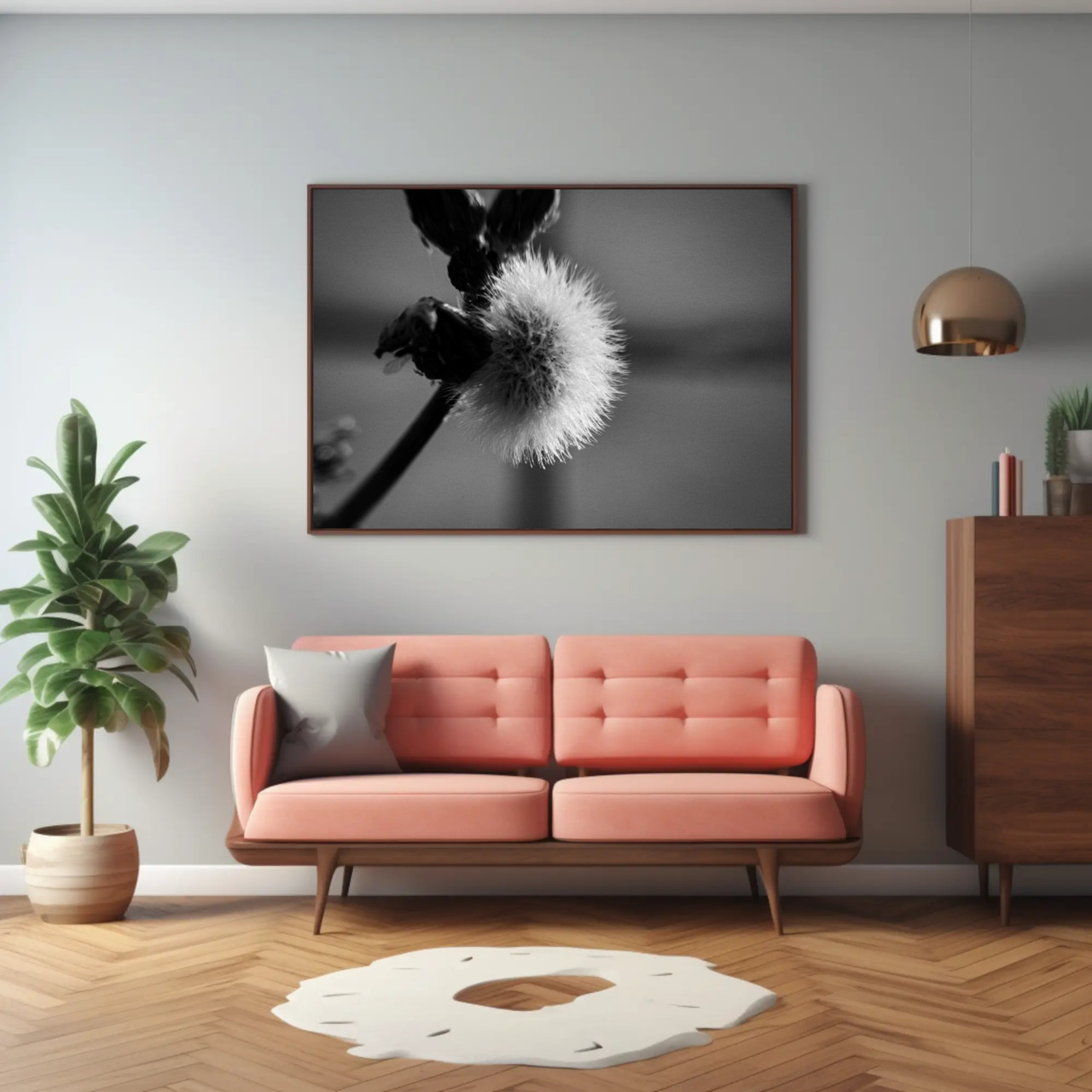 Elegant Black and White Fine Art Print with Passepartout Frame product thumbnail image