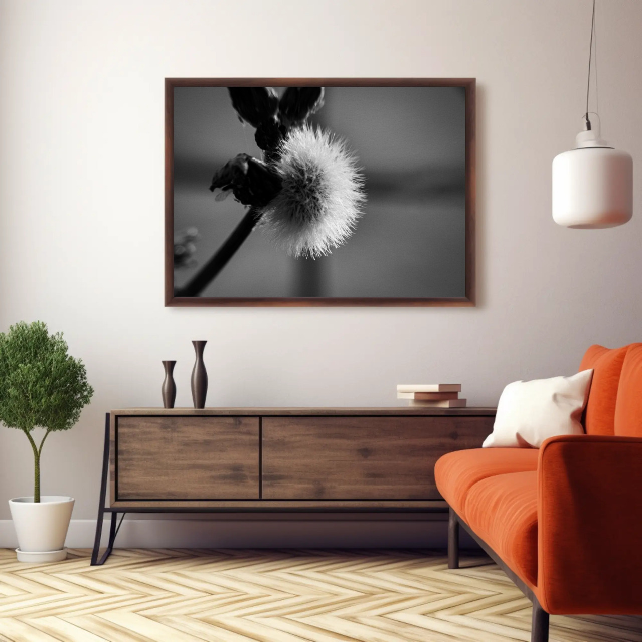Elegant Black and White Fine Art Print with Passepartout Frame product thumbnail image Elegant Black and White Fine Art Print with Passepartout Frame product thumbnail image