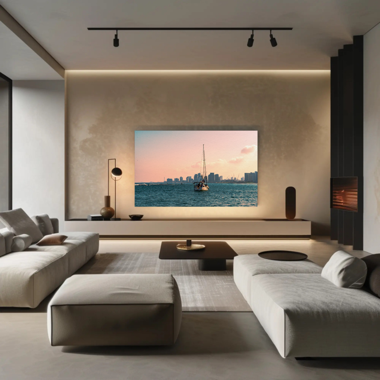 Sailboat Sunset Fine Art Prints - Passepartout Framed Wall Decor product thumbnail image