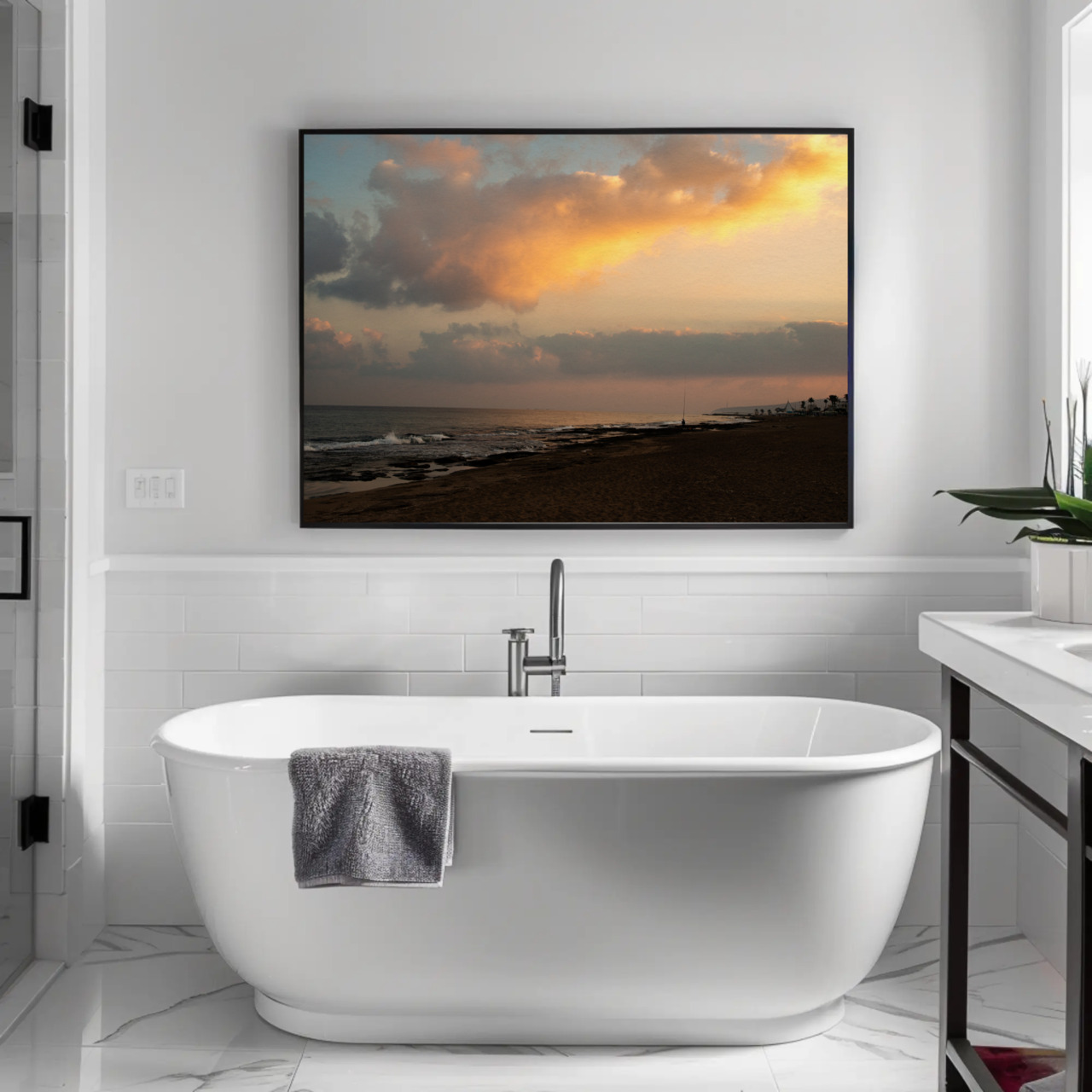 Sunset Beach Fine Art Print - Passepartout Framed Wall Art product thumbnail image Sunset Beach Fine Art Print - Passepartout Framed Wall Art product thumbnail image