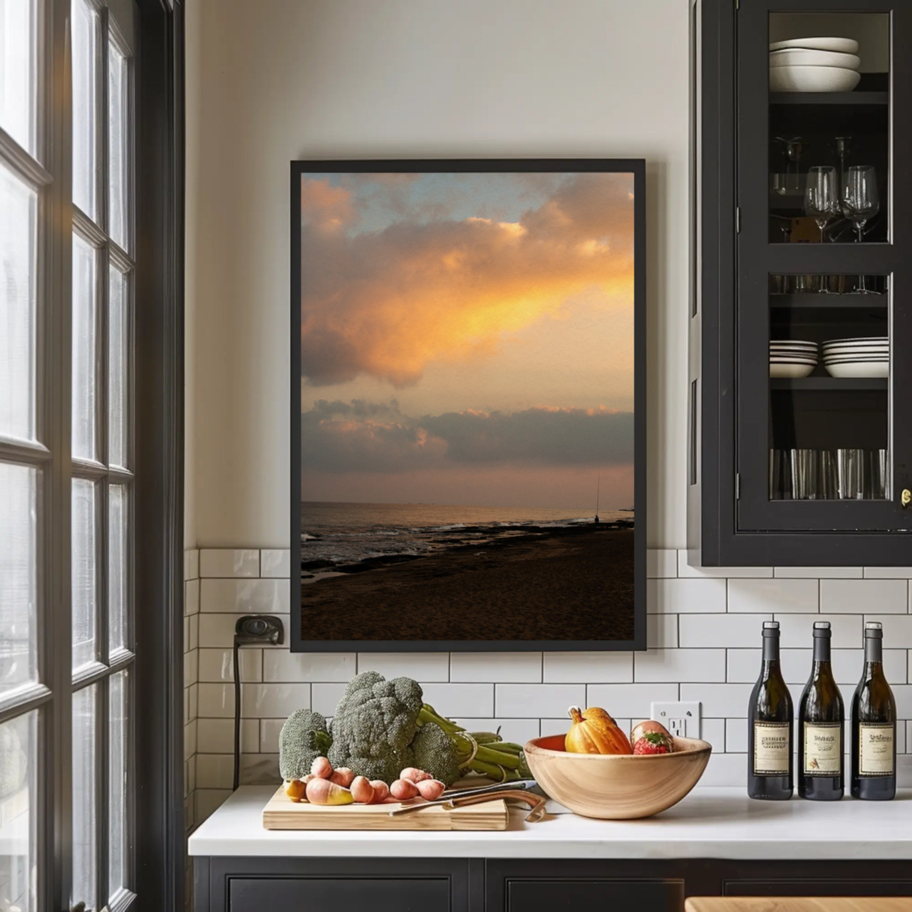 Sunset Beach Fine Art Print - Passepartout Framed Wall Art product thumbnail image Sunset Beach Fine Art Print - Passepartout Framed Wall Art product thumbnail image