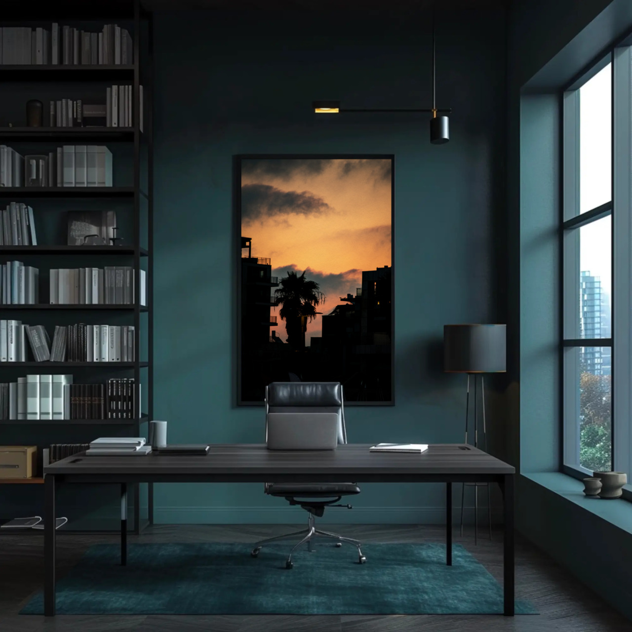 Sunset Cityscape Fine Art Print - Framed Passepartout Decor product thumbnail image Sunset Cityscape Fine Art Print - Framed Passepartout Decor product thumbnail image