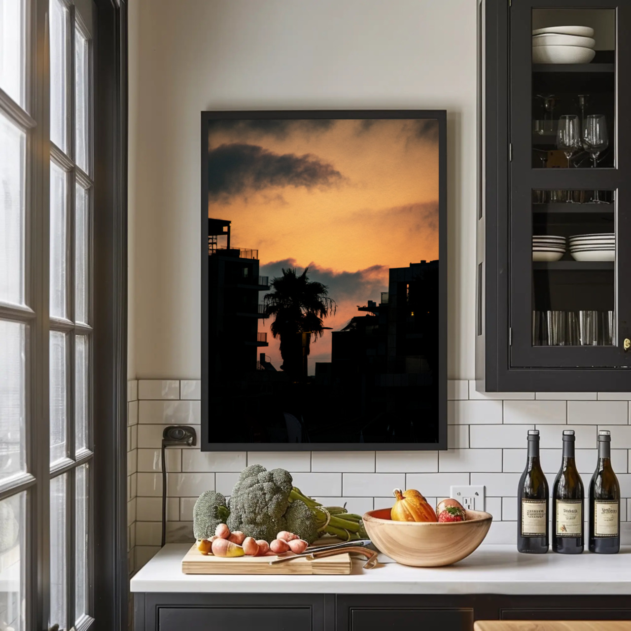 Sunset Cityscape Fine Art Print - Framed Passepartout Decor product thumbnail image Sunset Cityscape Fine Art Print - Framed Passepartout Decor product thumbnail image