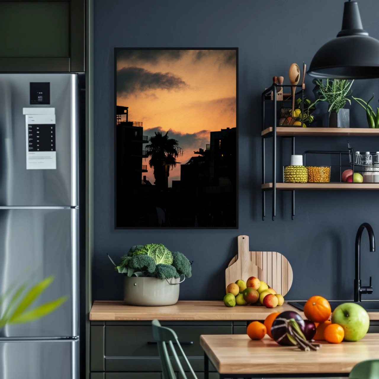 Sunset Cityscape Fine Art Print - Framed Passepartout Decor product thumbnail image Sunset Cityscape Fine Art Print - Framed Passepartout Decor product thumbnail image