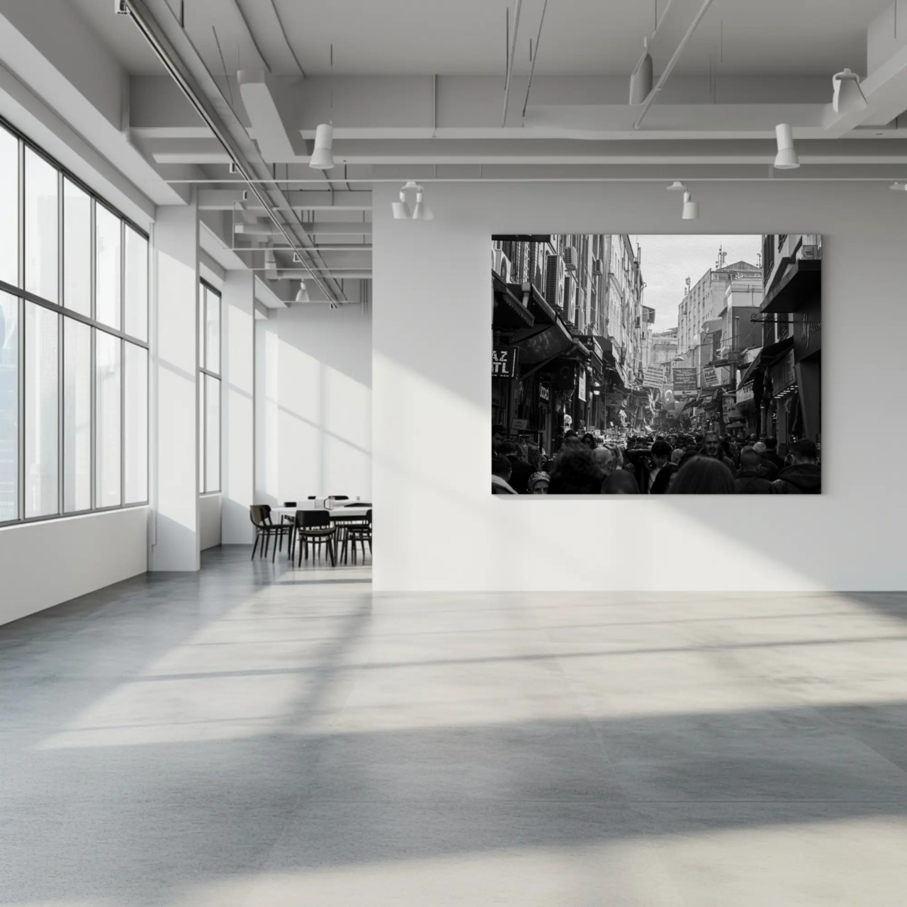 Black and White Urban Fine Art Print with Passepartout Frame product thumbnail image