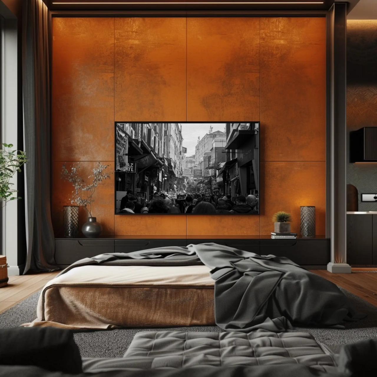 Black and White Urban Fine Art Print with Passepartout Frame product thumbnail image