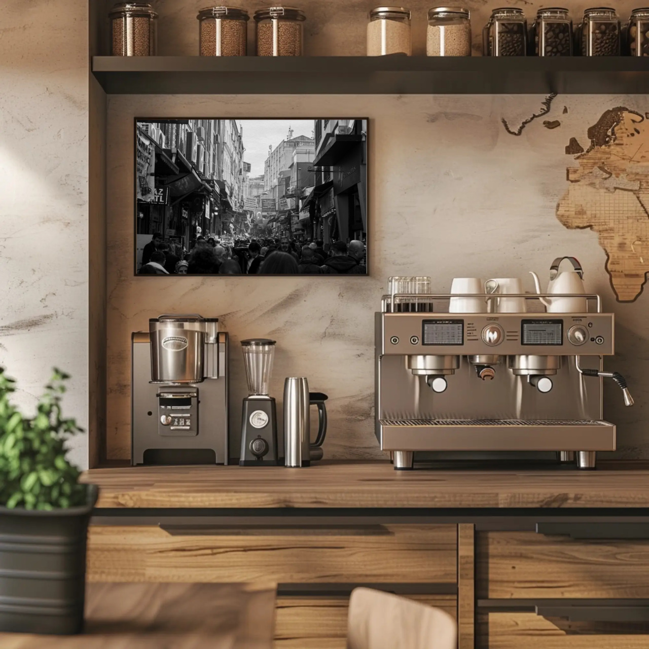 Black and White Urban Fine Art Print with Passepartout Frame product thumbnail image