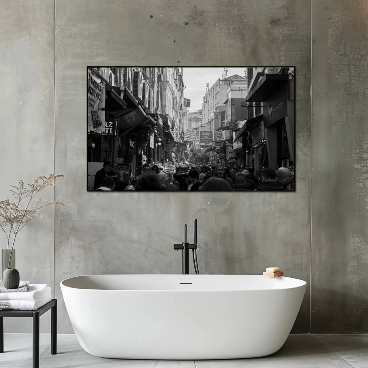 Black and White Urban Fine Art Print with Passepartout Frame product thumbnail image Black and White Urban Fine Art Print with Passepartout Frame product thumbnail image