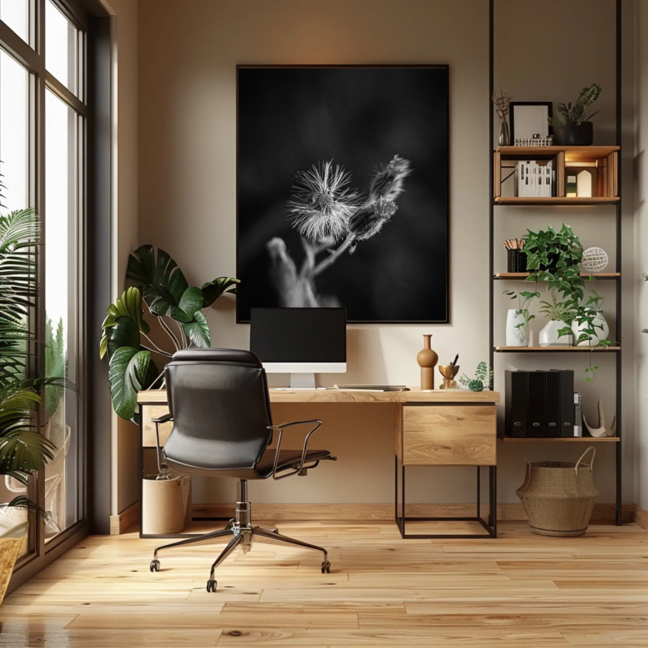 Elegant Black and White Fine Art Print with Passepartout Frame product thumbnail image