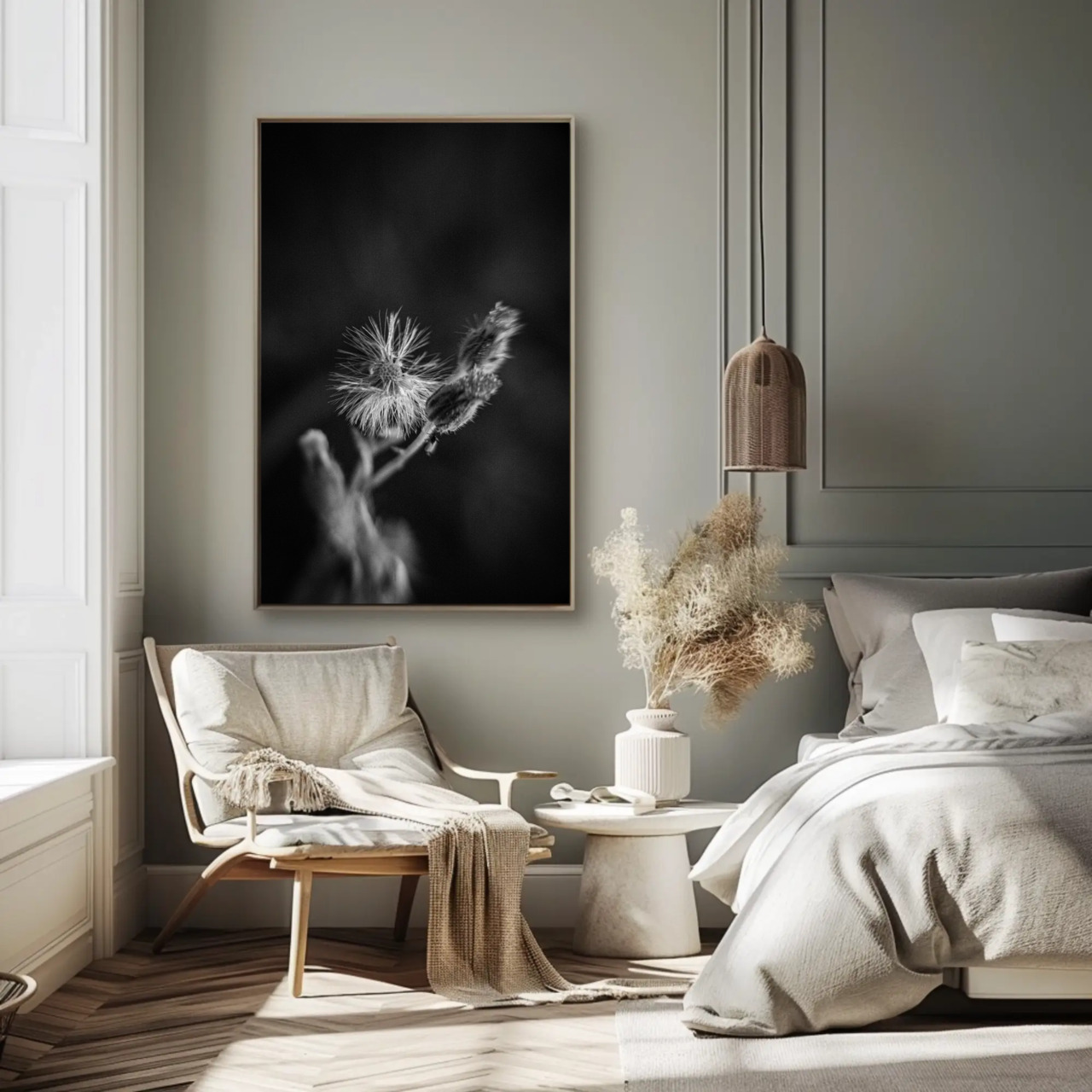 Elegant Black and White Fine Art Print with Passepartout Frame product thumbnail image Elegant Black and White Fine Art Print with Passepartout Frame product thumbnail image