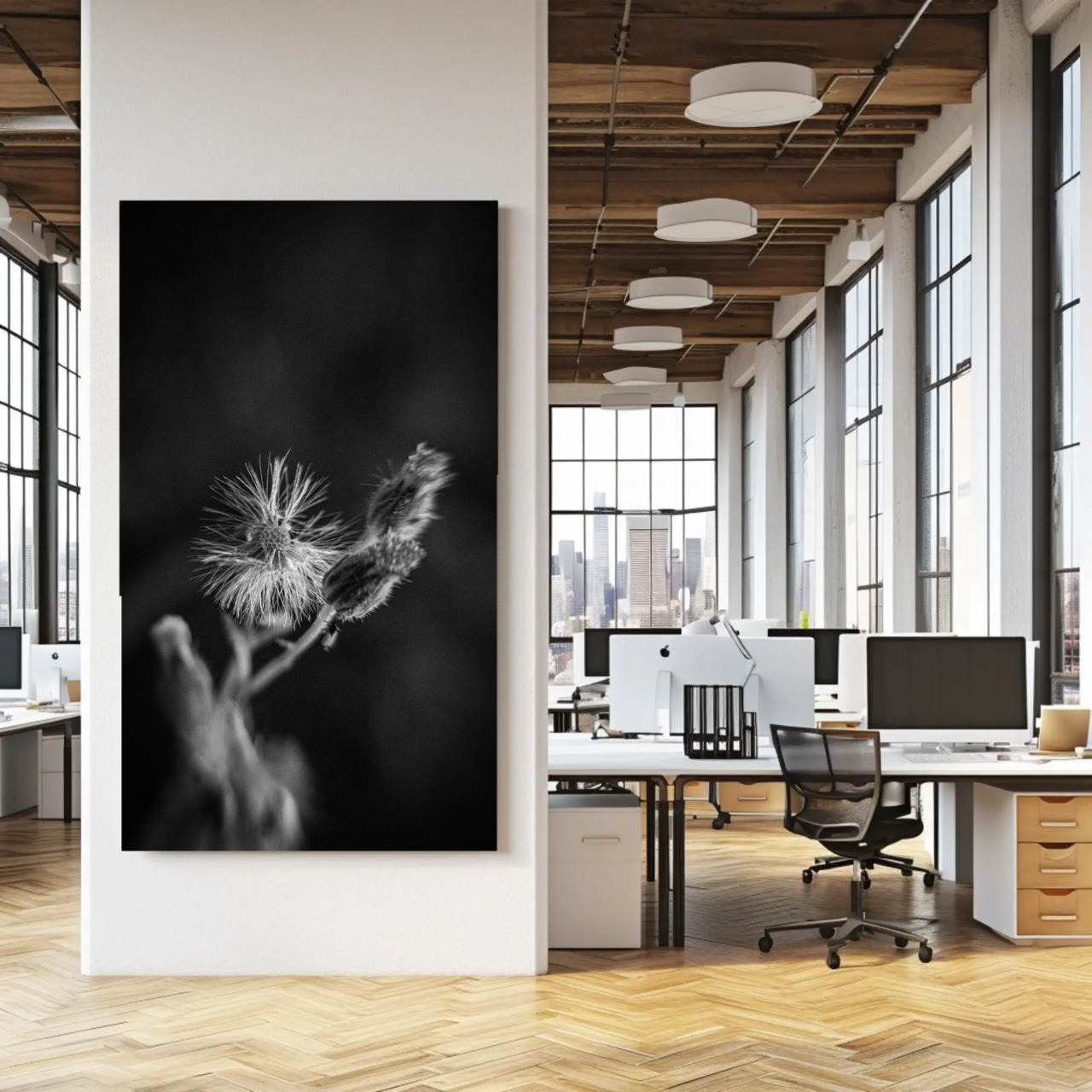 Elegant Black and White Fine Art Print with Passepartout Frame product thumbnail image