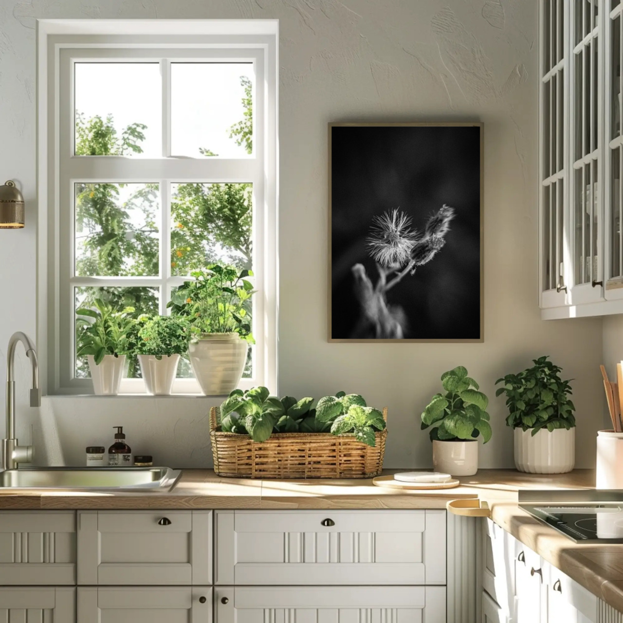 Elegant Black and White Fine Art Print with Passepartout Frame product thumbnail image Elegant Black and White Fine Art Print with Passepartout Frame product thumbnail image