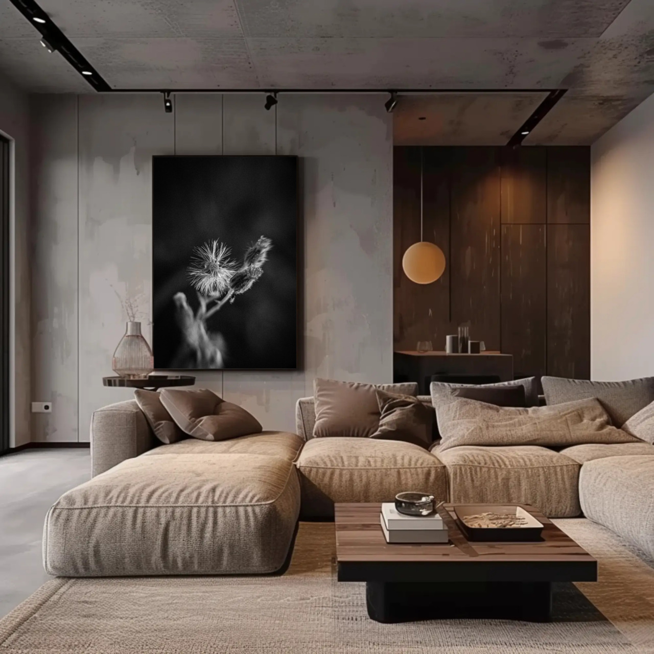 Elegant Black and White Fine Art Print with Passepartout Frame product thumbnail image