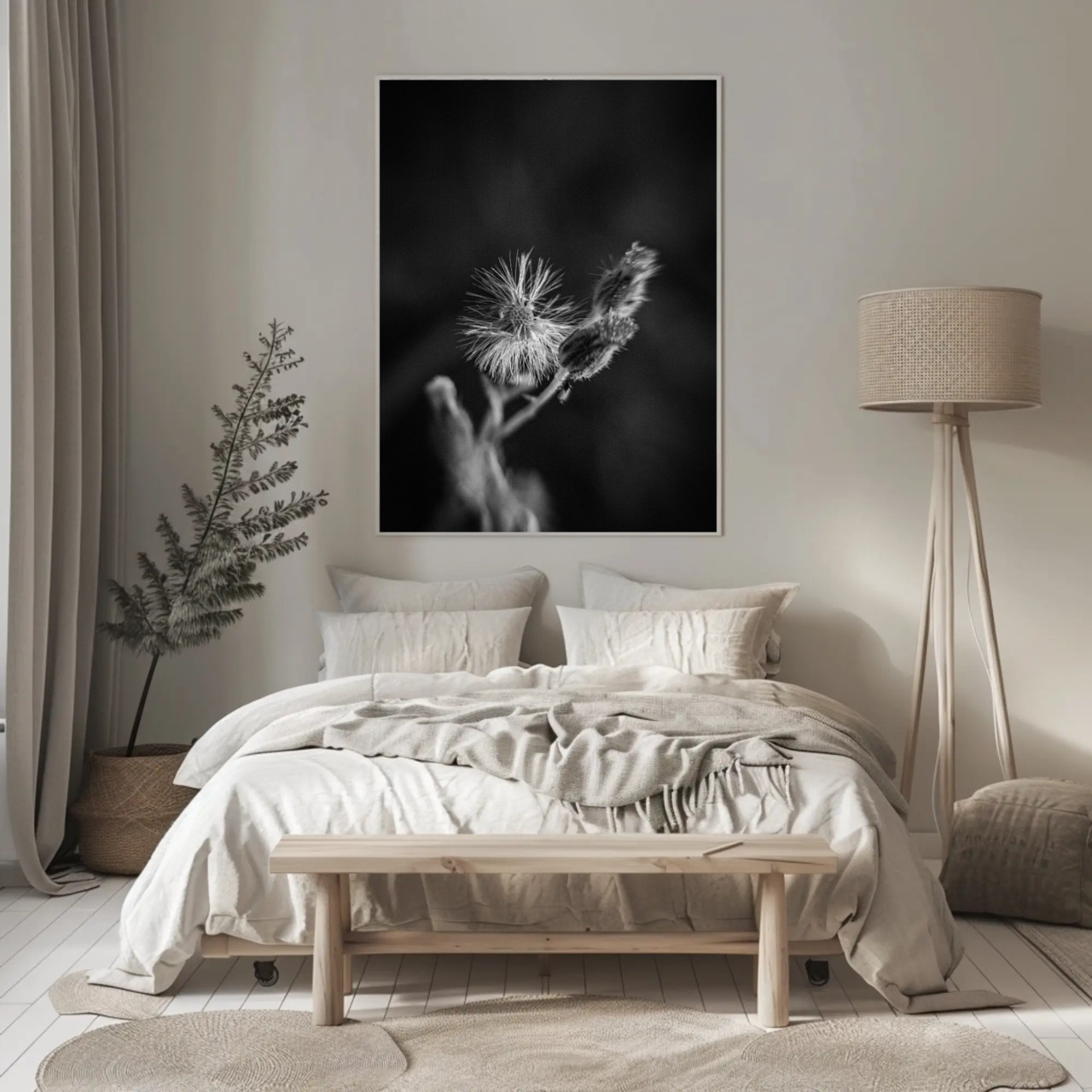 Elegant Black and White Fine Art Print with Passepartout Frame product thumbnail image Elegant Black and White Fine Art Print with Passepartout Frame product thumbnail image