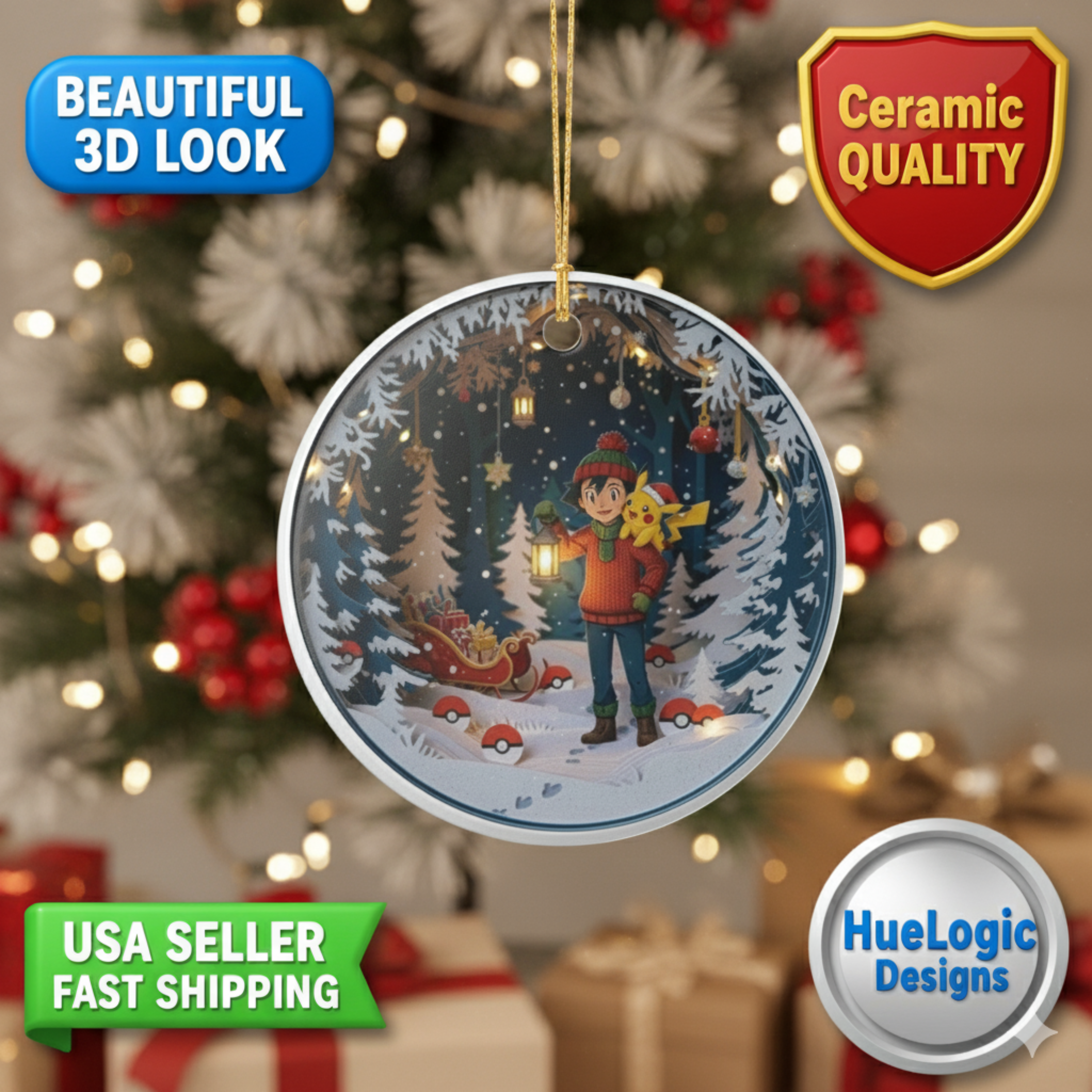 Ceramic Christmas Ornament Tree Decoration Anime Keepsake Ceramic Christmas Ornament Tree Decoration Anime Keepsake