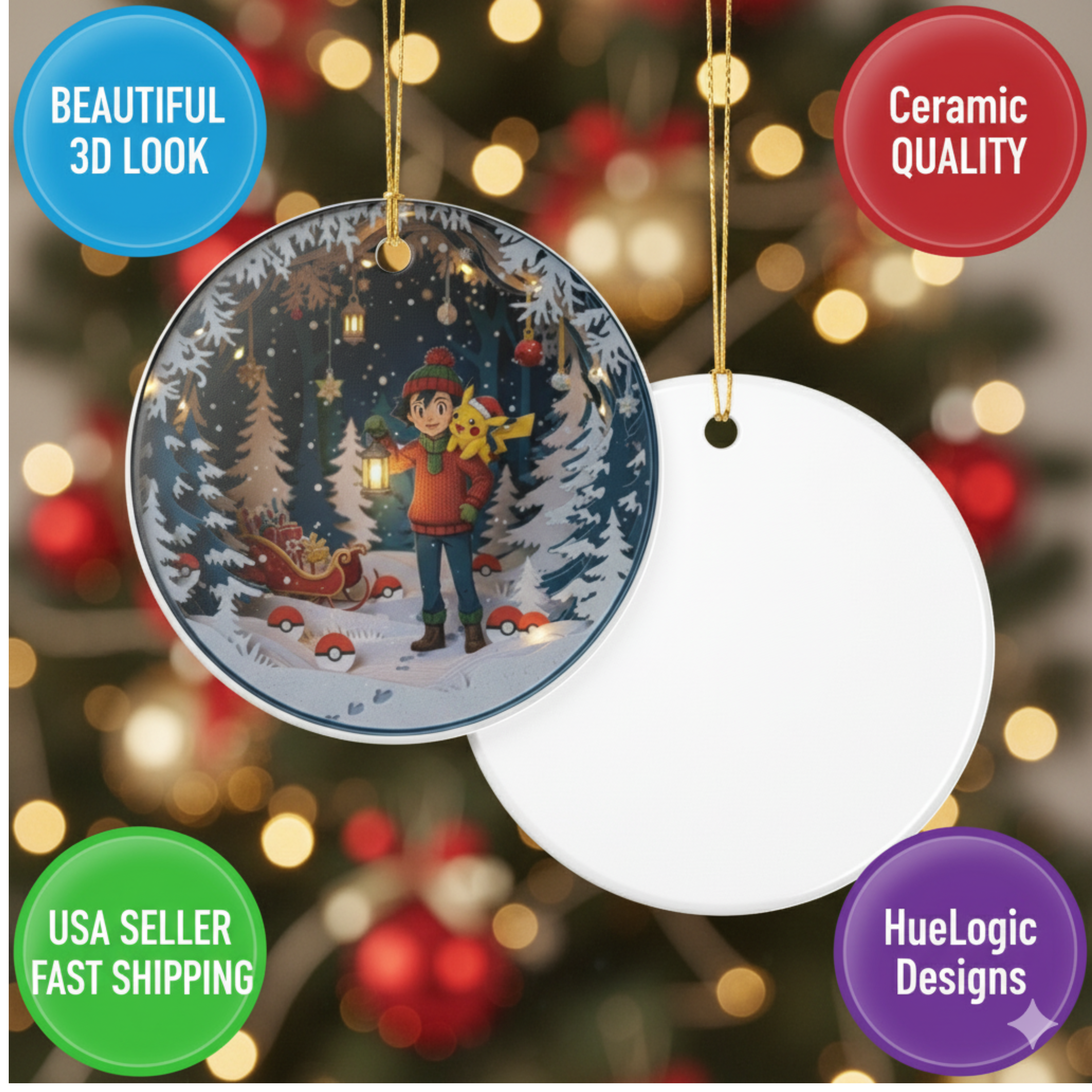 Ceramic Christmas Ornament Tree Decoration Anime Keepsake product thumbnail image