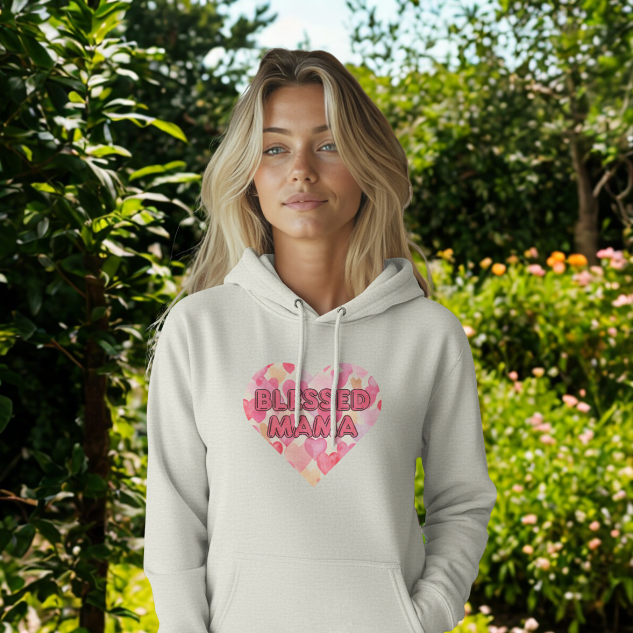 Blessed Mama Hoodie | Cozy Fleece Sweatshirt for Moms, Heart Design, Mother’s Day Gift, Warm & Stylish Hoodie for Women product thumbnail image Blessed Mama Hoodie | Cozy Fleece Sweatshirt for Moms, Heart Design, Mother’s Day Gift, Warm & Stylish Hoodie for Women product thumbnail image