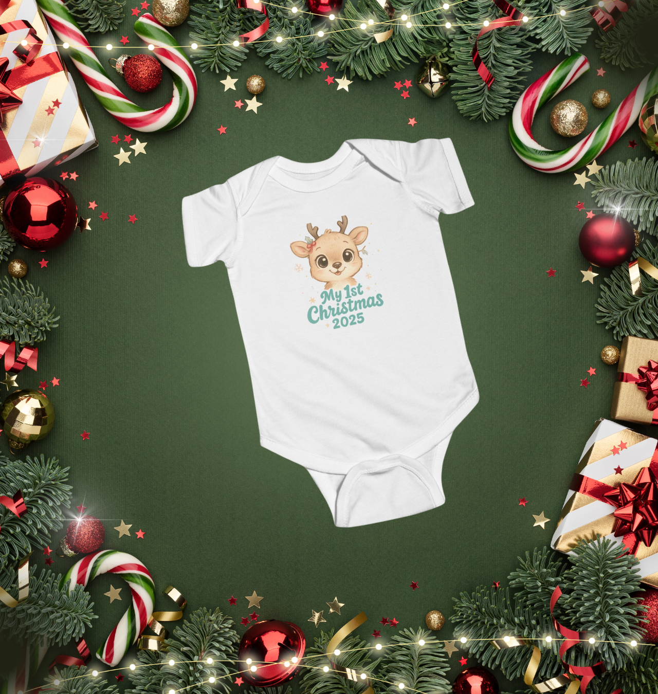 My 1st Christmas Infant Bodysuit, Cute Baby Holiday Outfit, Newborn Christmas Gift, Baby Shower Present, Infant Christmas Apparel product thumbnail image My 1st Christmas Infant Bodysuit, Cute Baby Holiday Outfit, Newborn Christmas Gift, Baby Shower Present, Infant Christmas Apparel product thumbnail image
