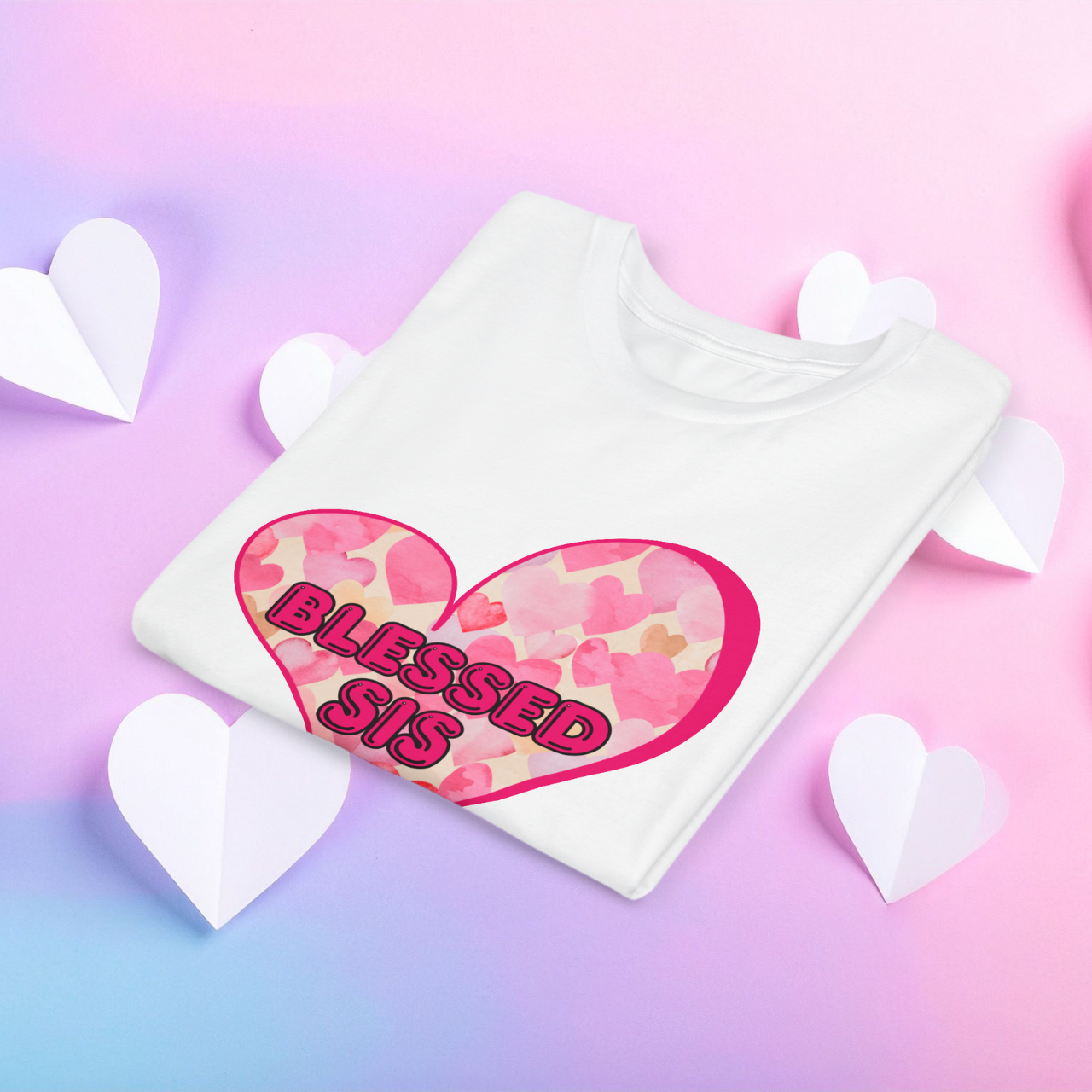 Blessed Sis Youth Short Sleeve Tee, Cute Gift, Sister T-shirt, Celebration Outfit, Birthday Gift, Everyday Wear product thumbnail image Blessed Sis Youth Short Sleeve Tee, Cute Gift, Sister T-shirt, Celebration Outfit, Birthday Gift, Everyday Wear product thumbnail image