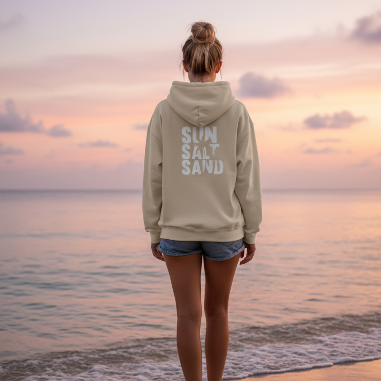 Sun Salt Sand Hoodie | Coastal Beach Lover Sweatshirt product thumbnail image Sun Salt Sand Hoodie | Coastal Beach Lover Sweatshirt product thumbnail image