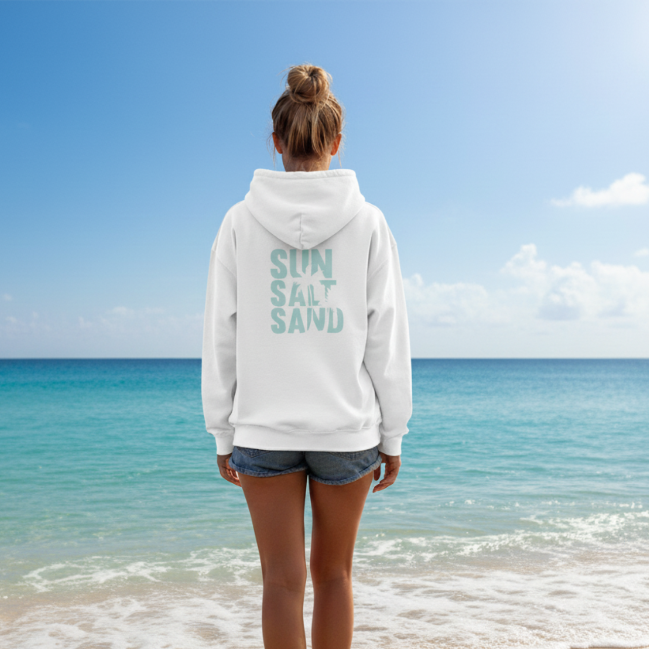 Sun Salt Sand Hoodie | Coastal Beach Lover Sweatshirt product thumbnail image Sun Salt Sand Hoodie | Coastal Beach Lover Sweatshirt product thumbnail image