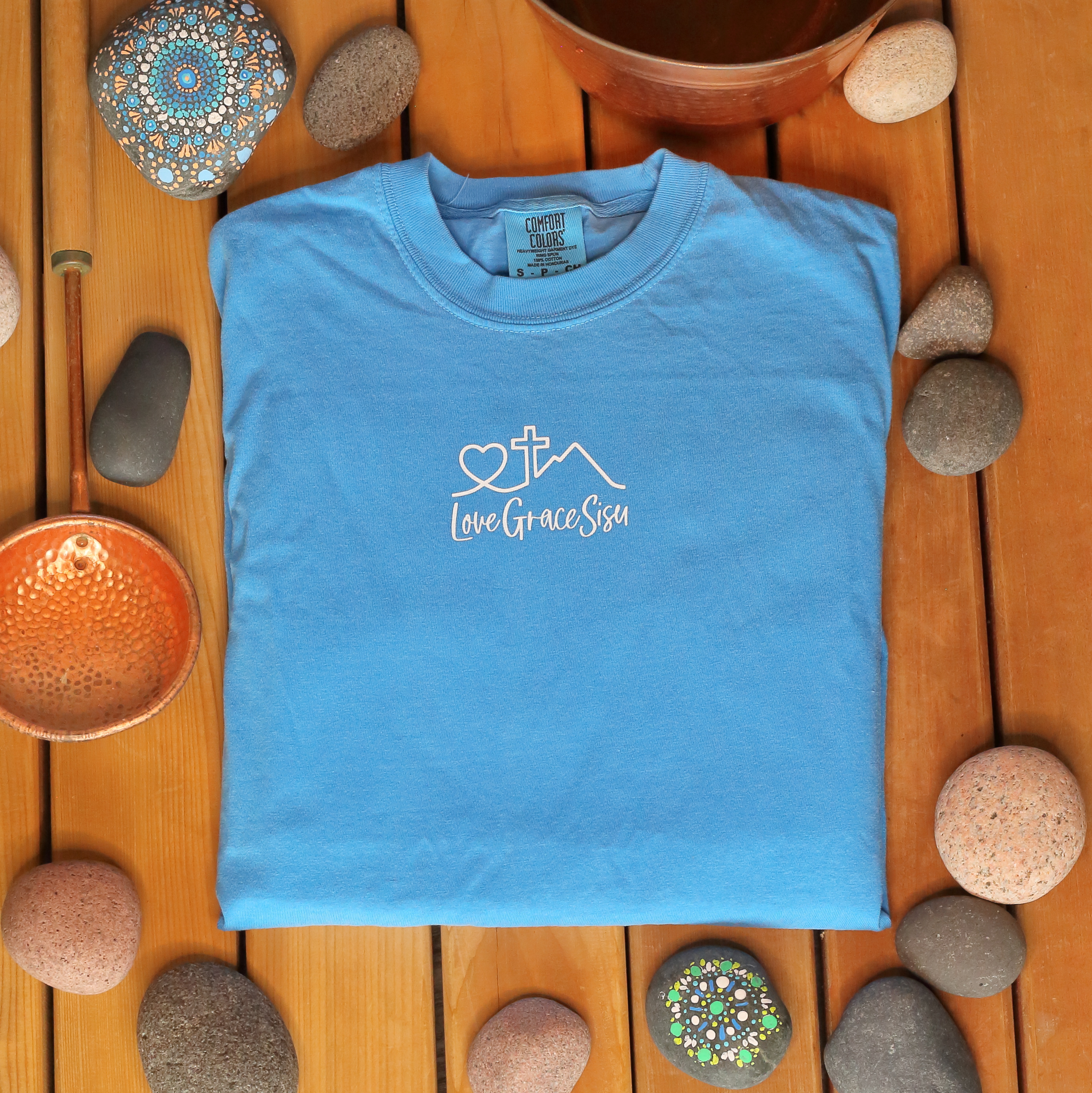 Love-Grace-Sisu Medium-weight T-Shirt |  Garment-Dyed Cotton  | Comfort Colors® 1717  | Unisex Sizing