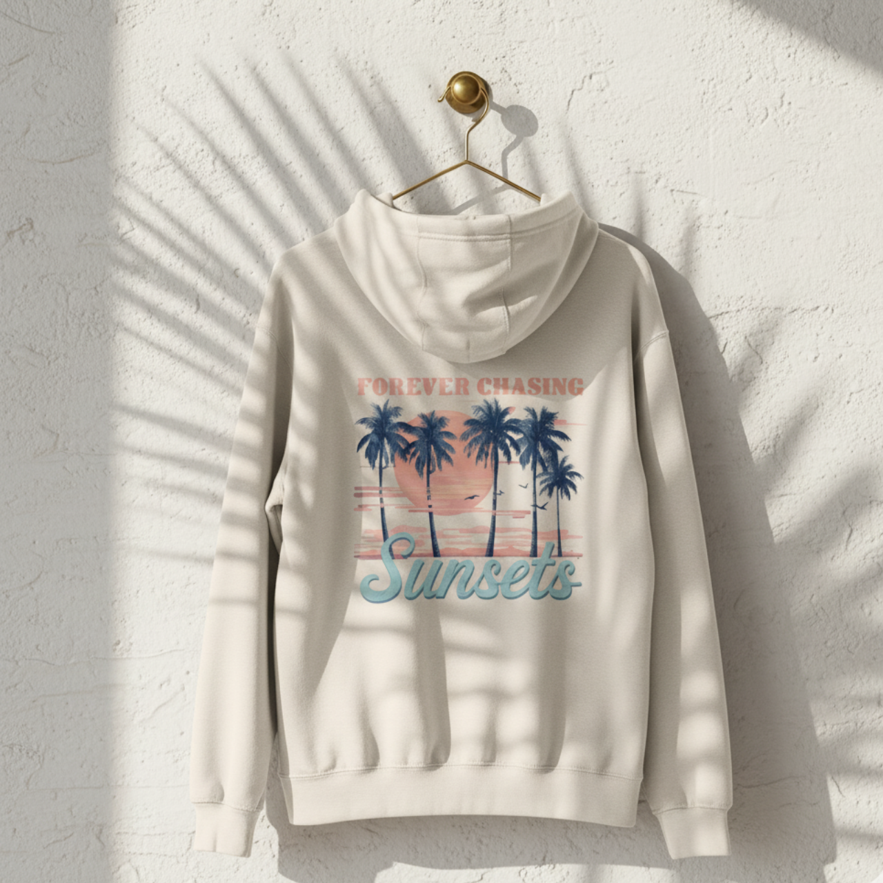 Forever Chasing Sunsets Hoodie | Retro Coastal Beach Sweatshirt product thumbnail image Forever Chasing Sunsets Hoodie | Retro Coastal Beach Sweatshirt product thumbnail image