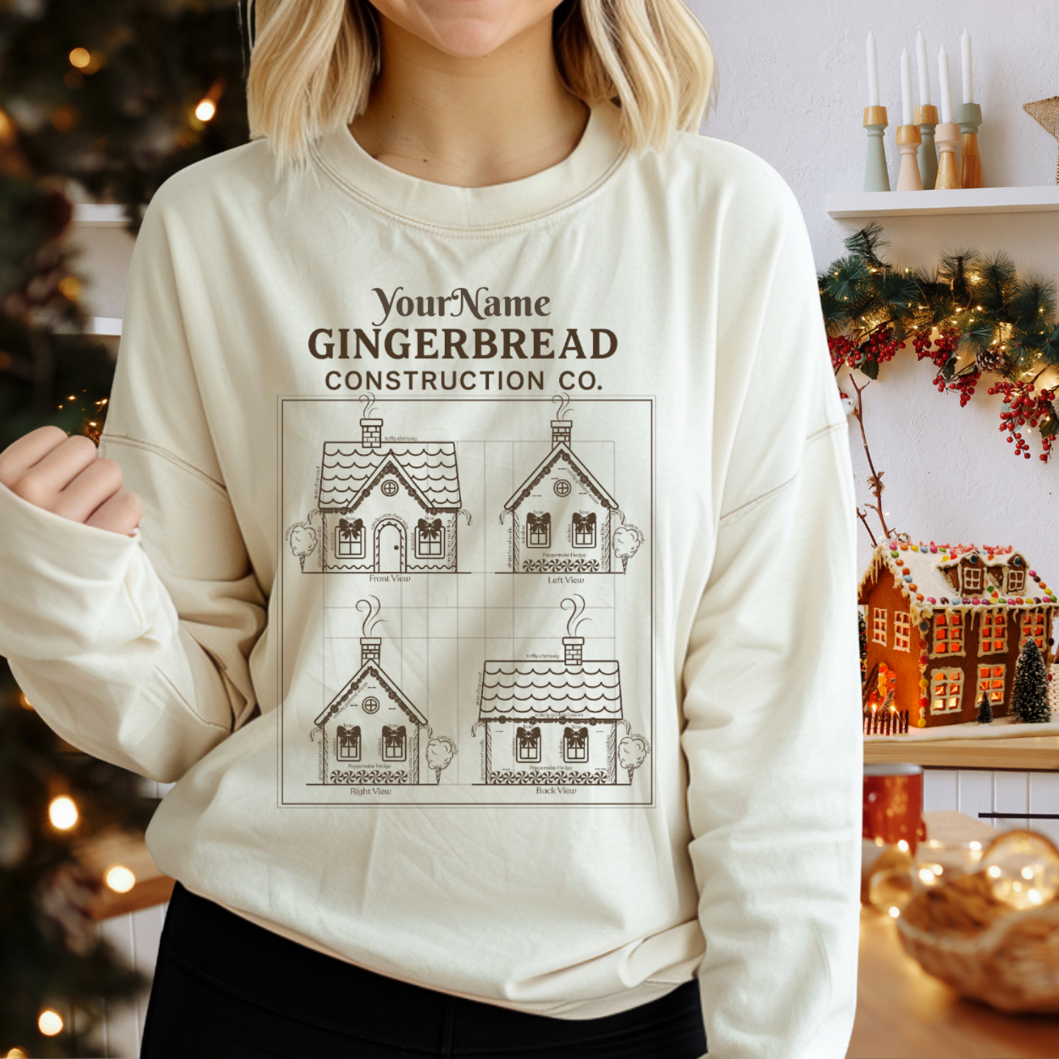 Gingerbread House Construction Company Long Sleeve Tee, Cozy Christmas Shirt, Holiday Gift, Winter Fashion, Unisex Seasonal Apparel product thumbnail image Gingerbread House Construction Company Long Sleeve Tee, Cozy Christmas Shirt, Holiday Gift, Winter Fashion, Unisex Seasonal Apparel product thumbnail image