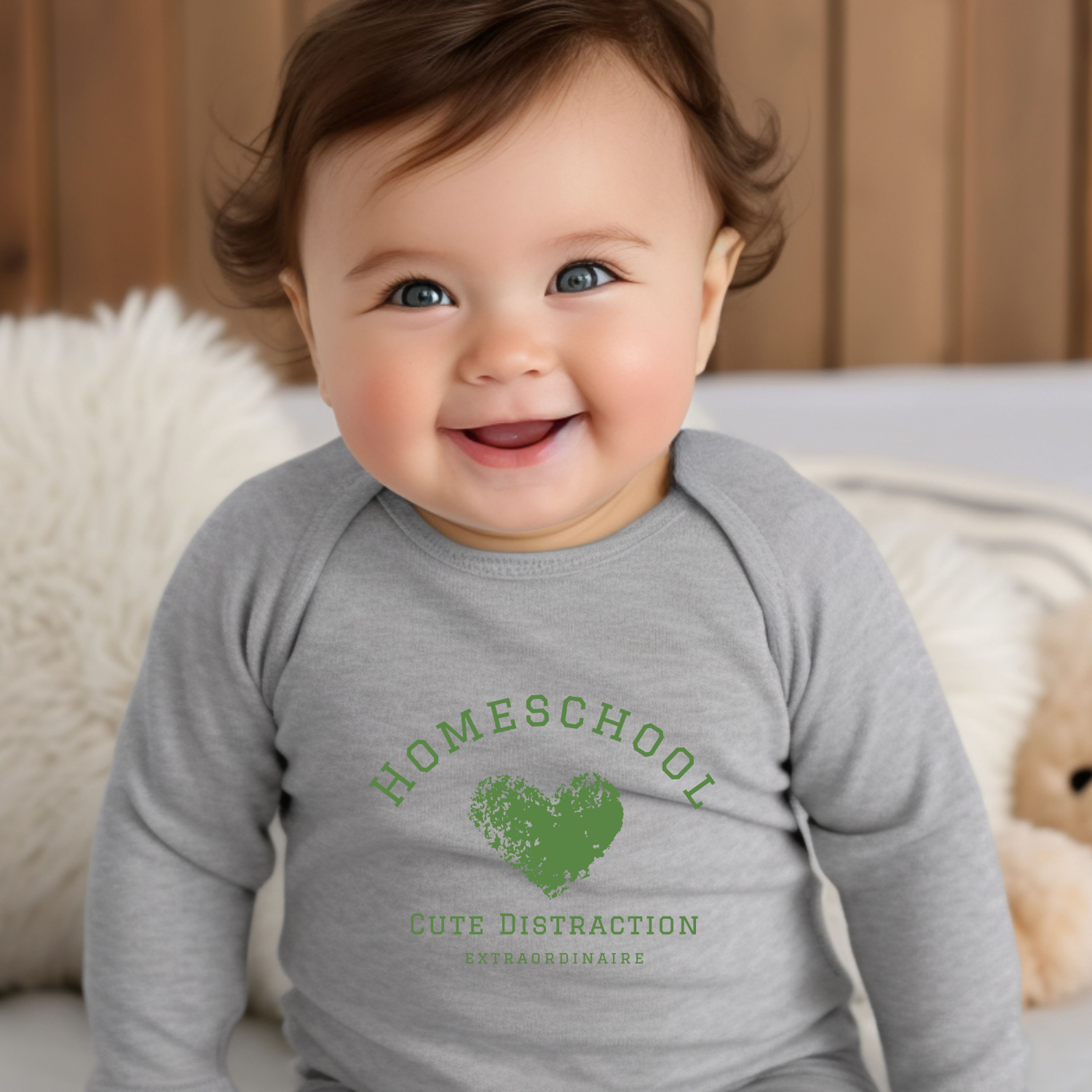 Homeschool University, Cute Distraction Infant Long Sleeve Bodysuit | Cute Baby Clothes, Newborn Outfit, Gift for Baby Shower, Trendy Baby Apparel product thumbnail image Homeschool University, Cute Distraction Infant Long Sleeve Bodysuit | Cute Baby Clothes, Newborn Outfit, Gift for Baby Shower, Trendy Baby Apparel product thumbnail image