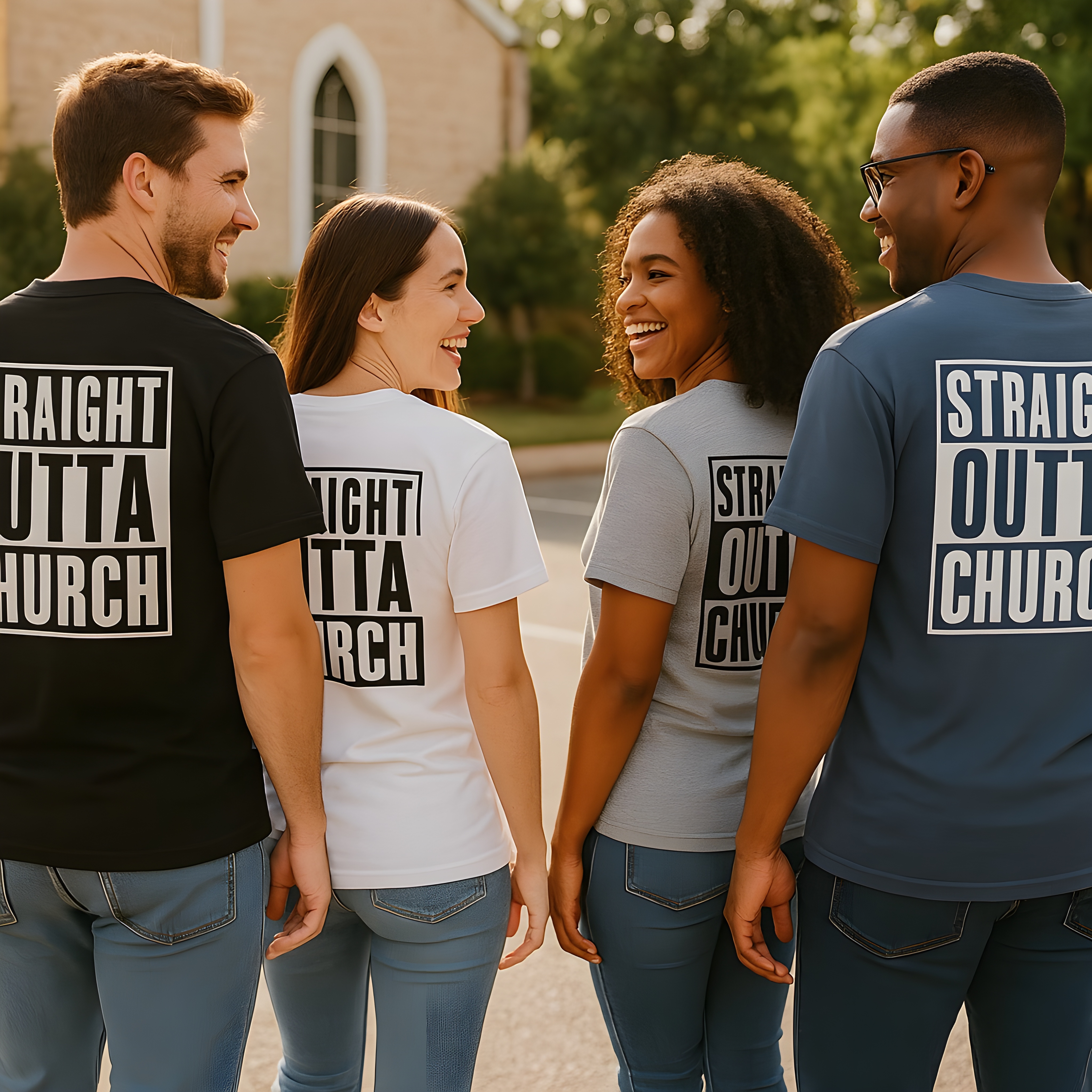 Straight Outta Church Funny Christian T-Shirt – Faith-Based Humor Tee for Men and Women, Softstyle Christian Apparel Gift, Sunday Outfit Shirt product thumbnail image Straight Outta Church Funny Christian T-Shirt – Faith-Based Humor Tee for Men and Women, Softstyle Christian Apparel Gift, Sunday Outfit Shirt product thumbnail image
