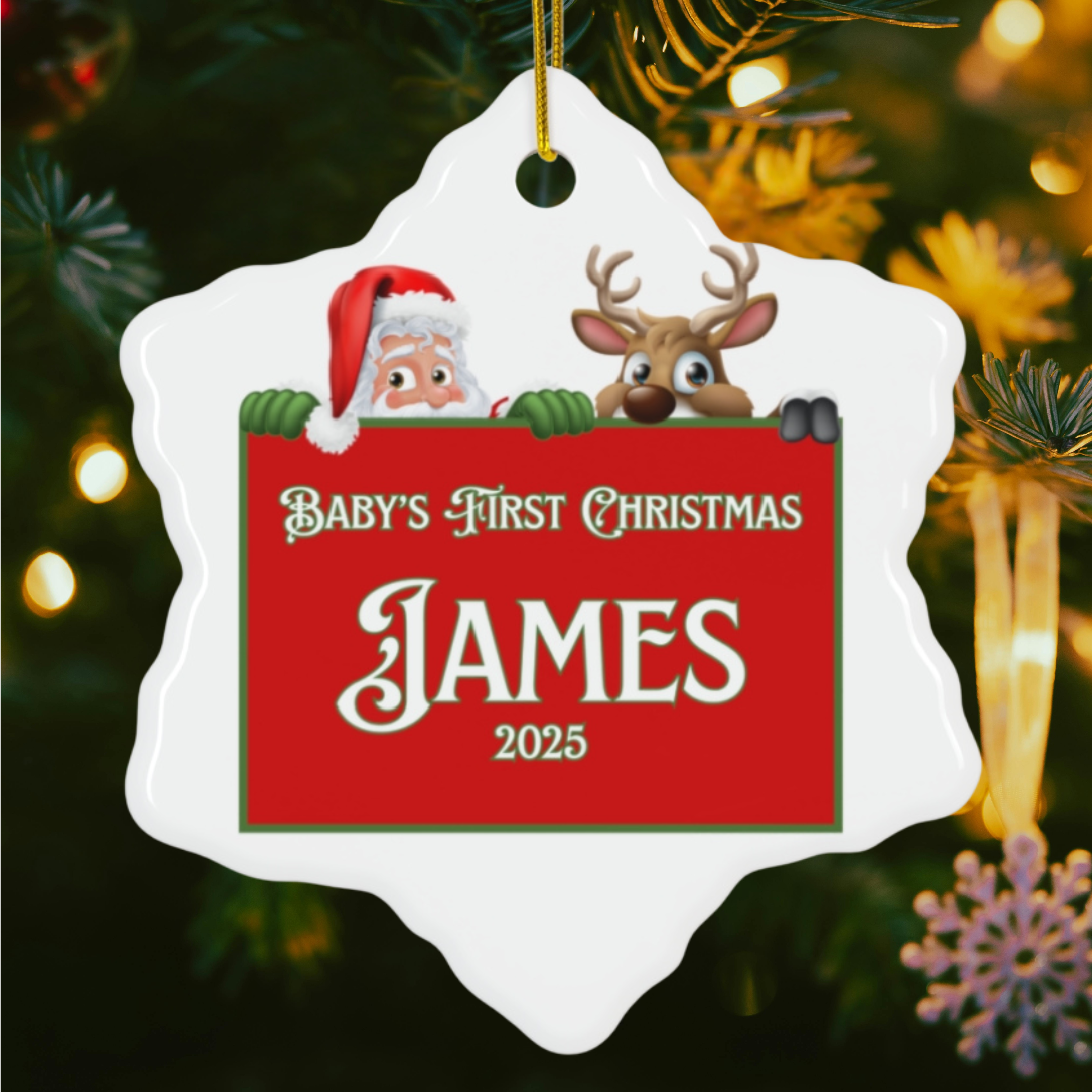 Personalized Baby's First Christmas, Christmas Ornament - Perfect Holiday Gift, Keepsake Decoration, First Christmas Celebration, Unique Tree Decor, Family [...]