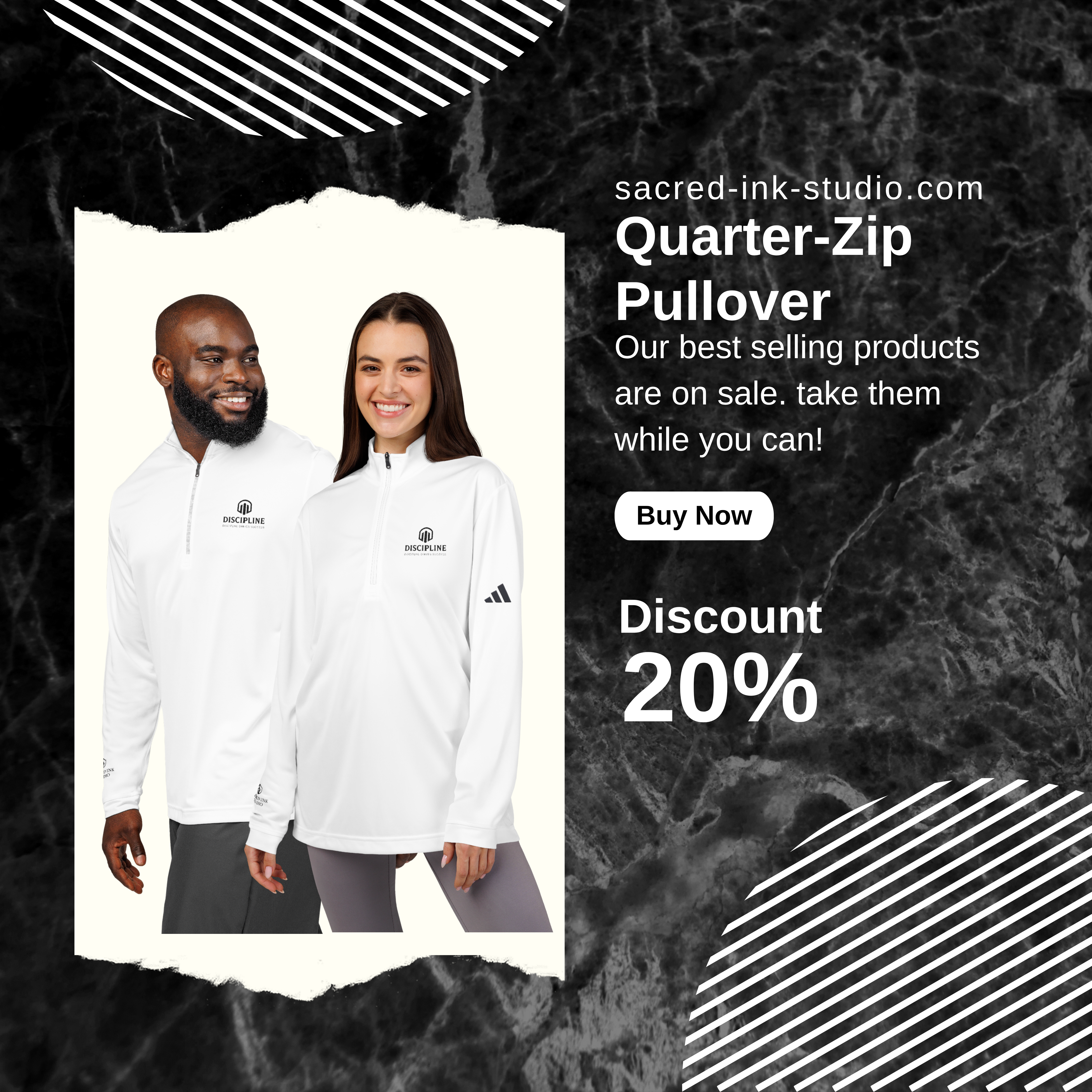 Adidas® Quarter-Zip Pullover - Stylish Athletic Outerwear with Embroidery Adidas® Quarter-Zip Pullover - Stylish Athletic Outerwear with Embroidery