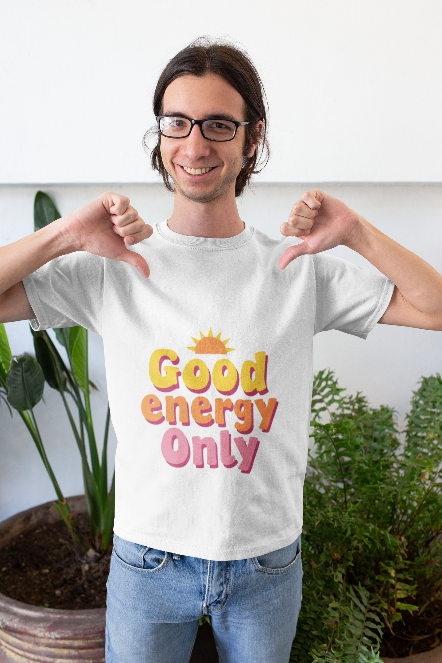 Good Energy Only T-Shirt – Positive Vibes Unisex Heavy Cotton Tee product thumbnail image Good Energy Only T-Shirt – Positive Vibes Unisex Heavy Cotton Tee product thumbnail image