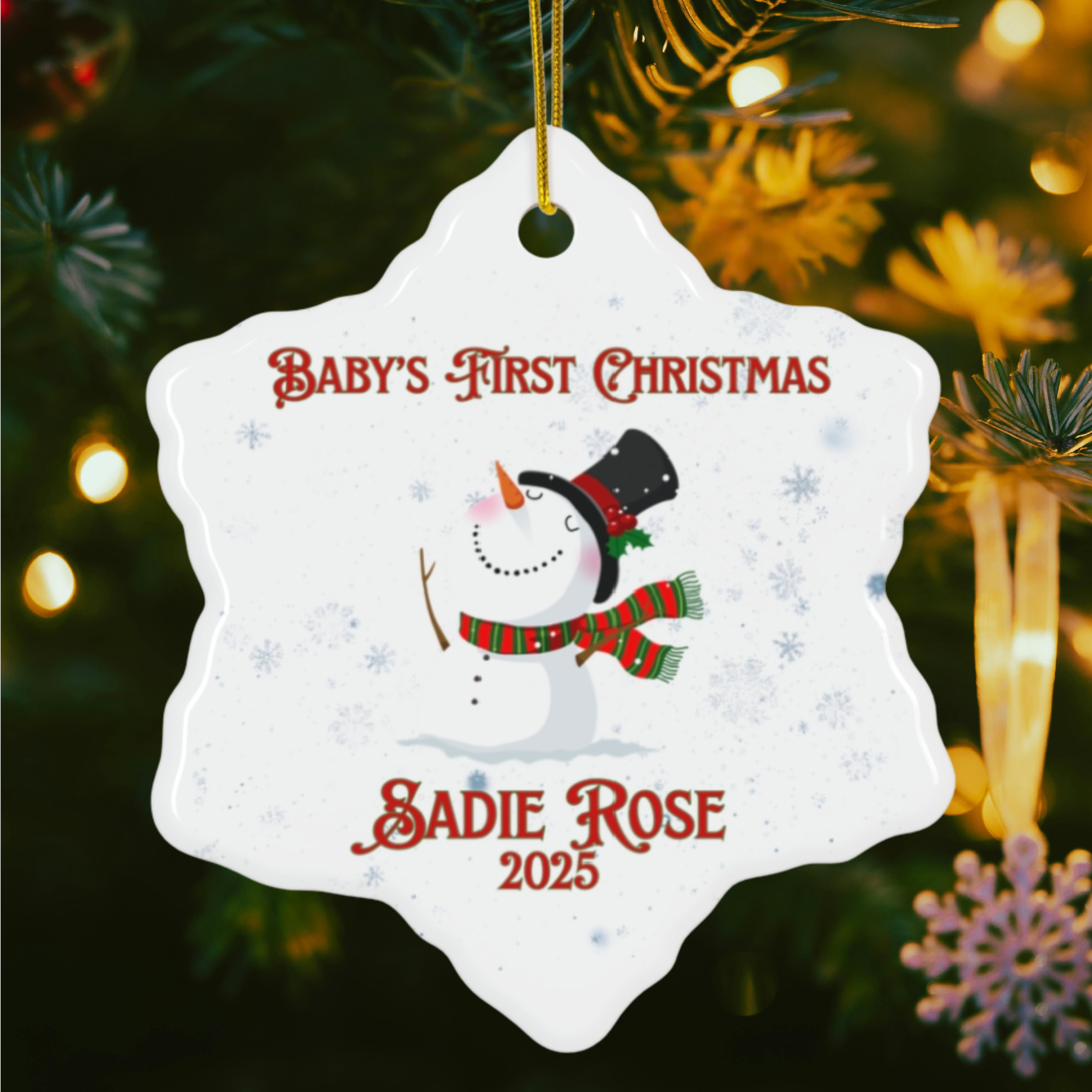 Personalized Baby's First Christmas, Christmas Ornament - Perfect Holiday Gift, Keepsake Decoration, First Christmas Celebration, Unique Tree Decor, Family [...]