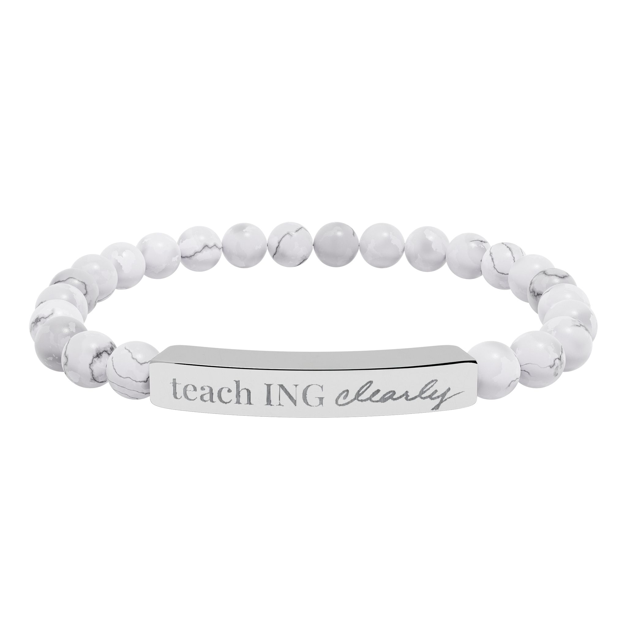 teach ING clearly Bracelet – Type Three ING energy Natural Stone Jewelry, Mentor Gift