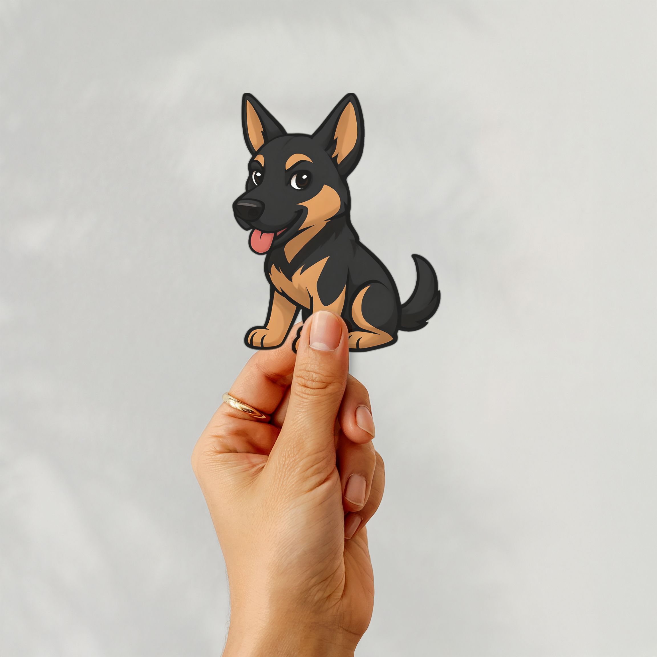 Adorable German Shepherd Stickers