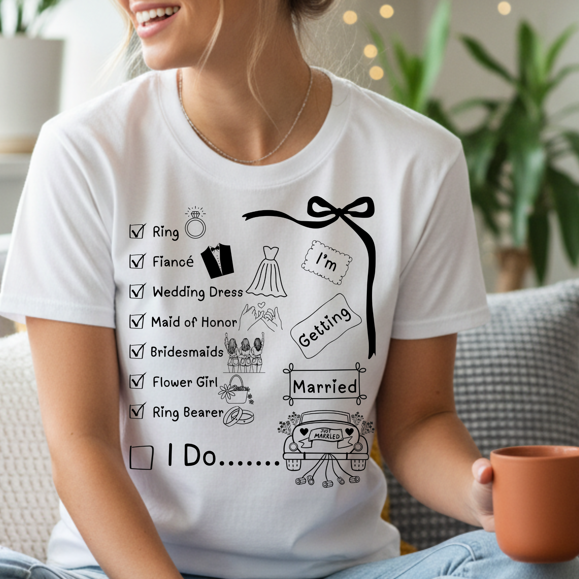 Bride Getting Married T-Shirt, Wedding Tee, Unisex Heavy Cotton Shirt, Bridal Party Gift, Engagement Shirt, Wedding Planning Apparel