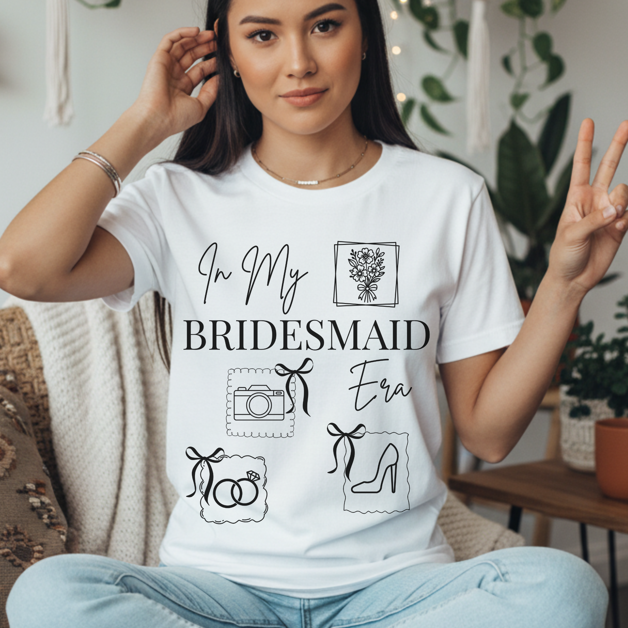 Bridesmaid Tee - Unisex Heavy Cotton Tee, Wedding Party Tshirt, In my bridesmaid era, Bridesmaid Gift Shirt, Bridal Party Top, Wedding Tee