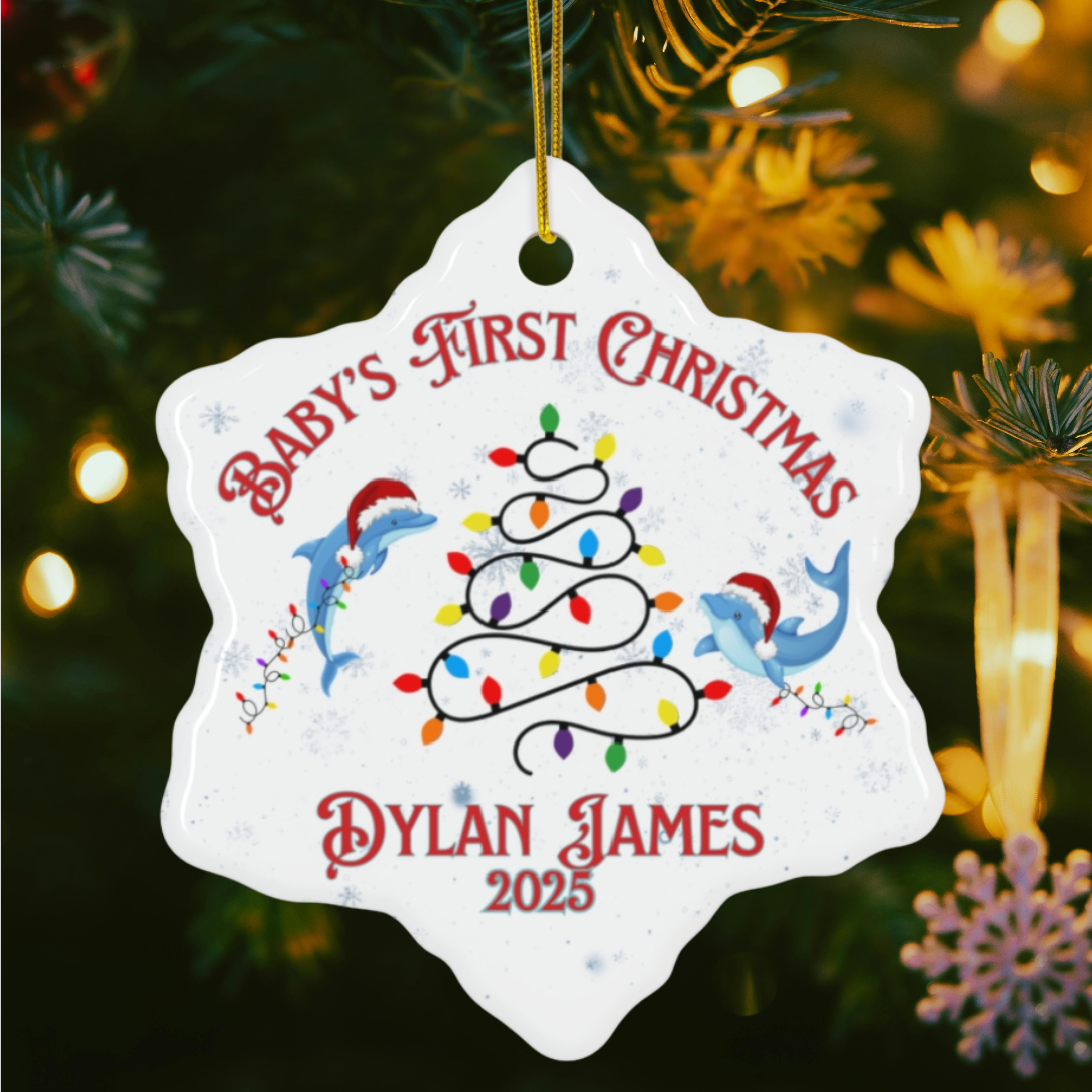 Personalized Baby's First Christmas, Christmas Ornament - Perfect Holiday Gift, Keepsake Decoration, First Christmas Celebration, Unique Tree Decor, Family [...]