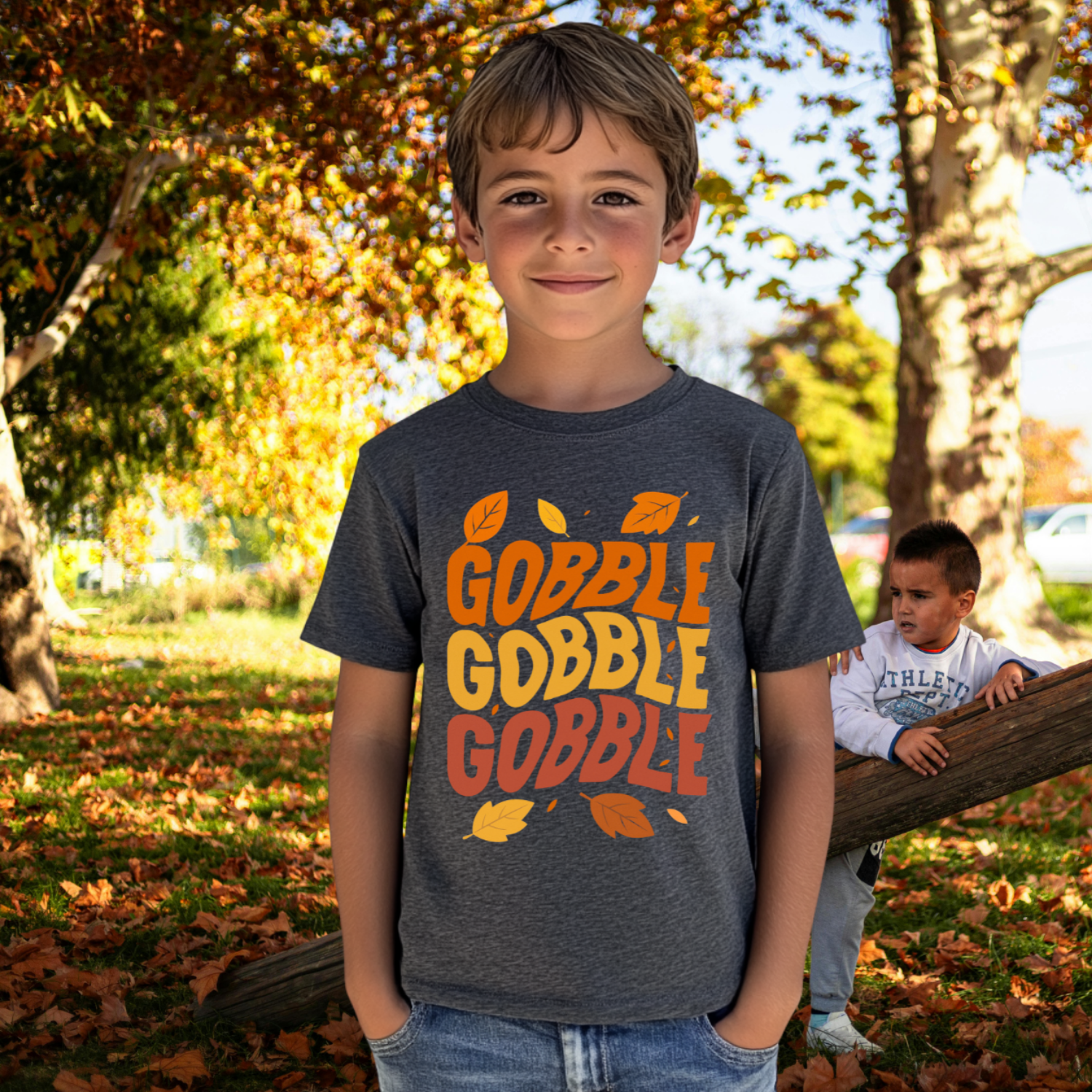 Thanksgiving Gobble Turkey Youth Tee shirt , Fall Family Gathering Photo T-Shirt product thumbnail image Thanksgiving Gobble Turkey Youth Tee shirt , Fall Family Gathering Photo T-Shirt product thumbnail image