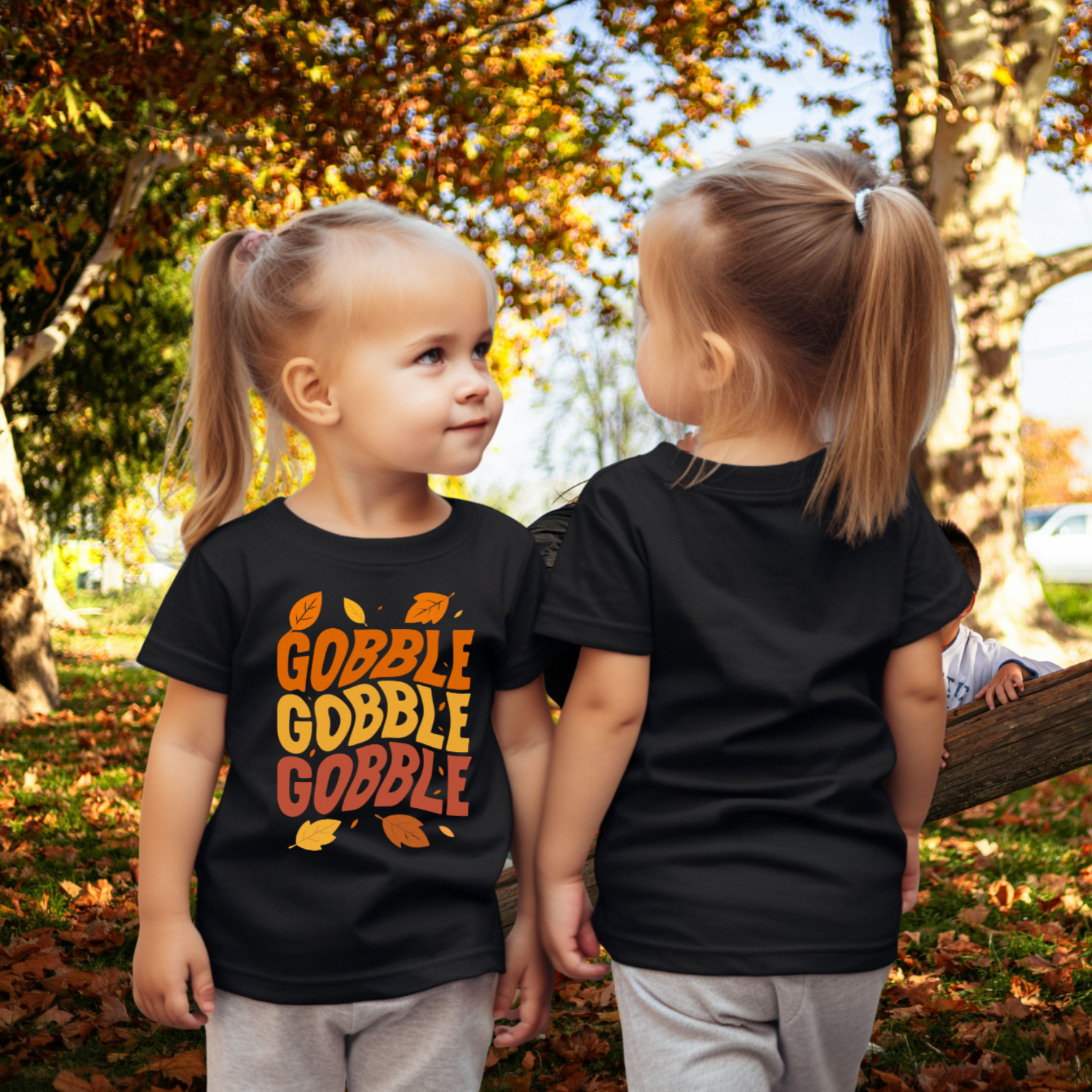 Thanksgiving Gobble Baby T-Shirt | Cute Turkey Gobble Tee for Fall Gatherings product thumbnail image