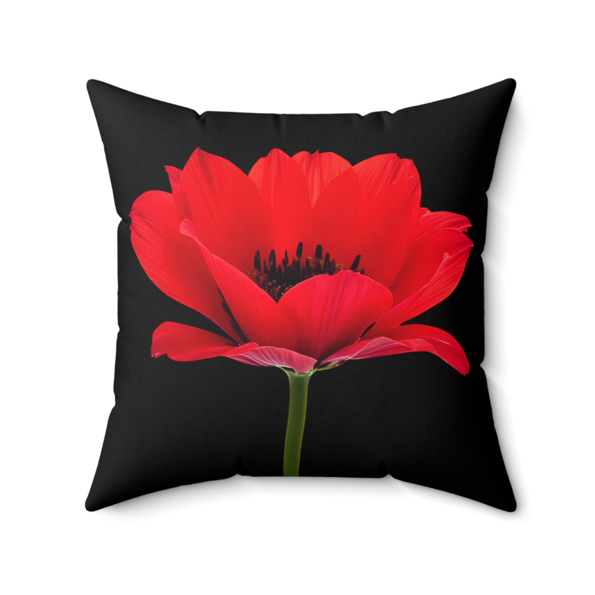 Blooming Poppy Floral Pillow, Decorative Cushion, Home Decor, Flower Print Pillow, Cozy Living Room Accessory, Romantic Toss Pillow, Gift for Her. product thumbnail image